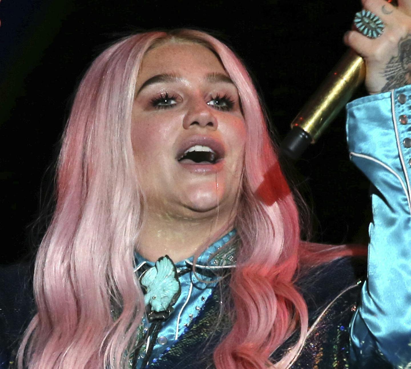 Singer Kesha performs onstage at the MTV European Music Awards 2017 in London, Sunday, Nov. 12th, 2017. (Photo by Joel Ryan/Invision/AP)