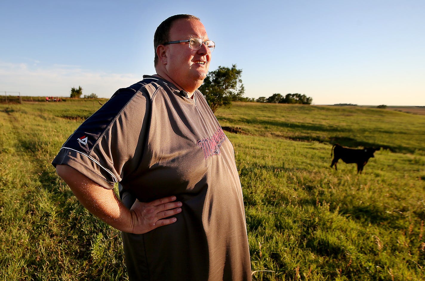 Minnesota Gopher football coach Tracy Claeys visited an area of land where he has his cattle near home in Clay Center, KS. ] (ELIZABETH FLORES/STAR TRIBUNE) ELIZABETH FLORES &#x2022; eflores@startribune.com