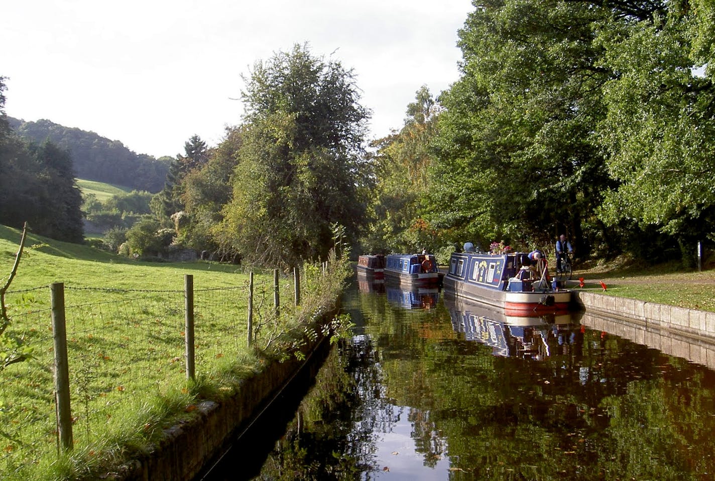 Narrowboat - Free overnight moorings are almost everywhere. Photo by Barb Maloney;