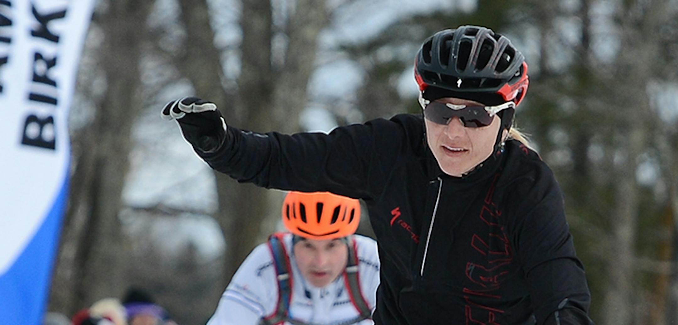 Jenna Rinehart of Mankato won the women's division in the 47-kilometer Birkie Fat Bike race Saturday in Cable, Wis.