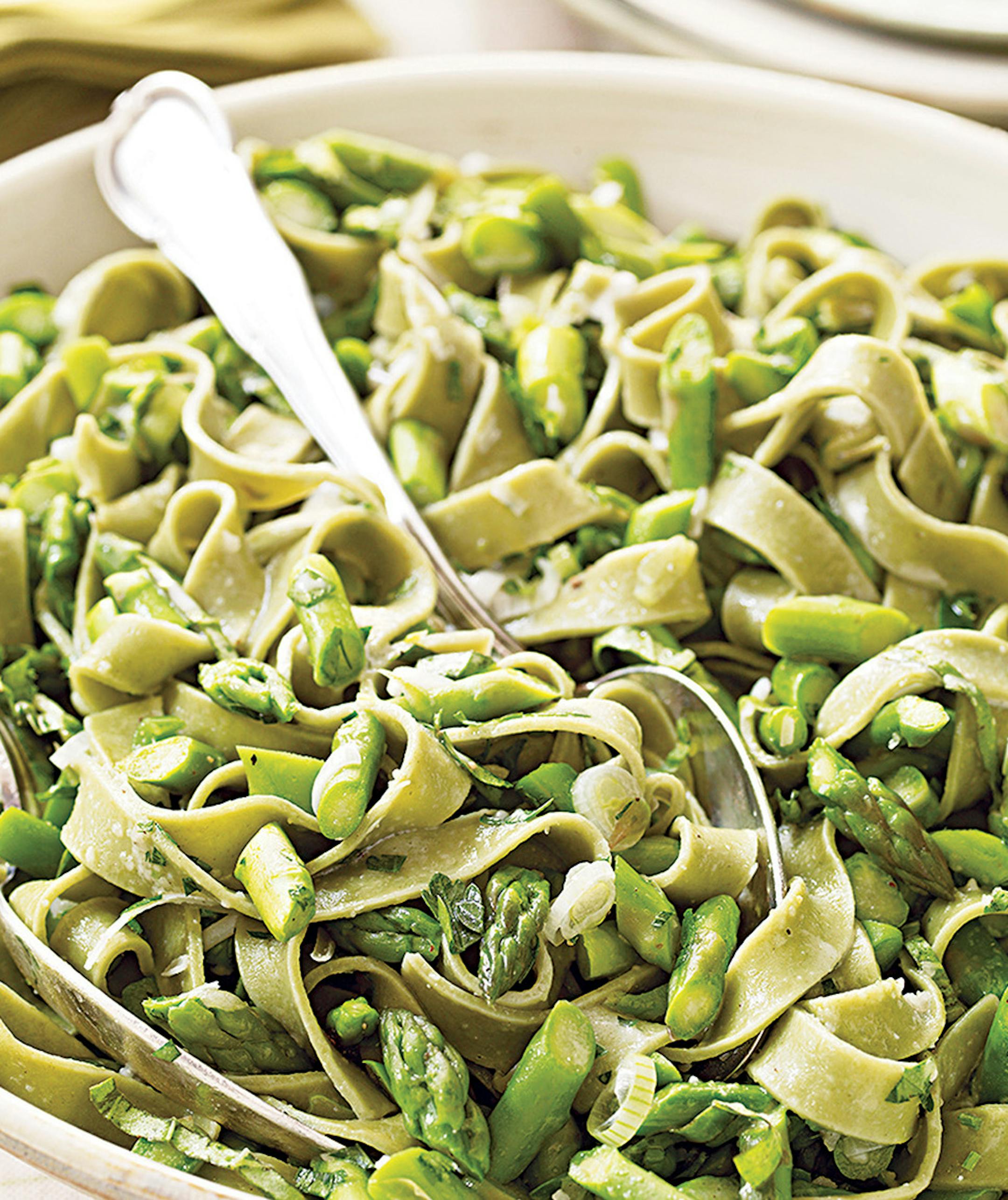 Photo: ¬© Alan Richardson Green Fettuccine with Asparagus, Basil and Butter