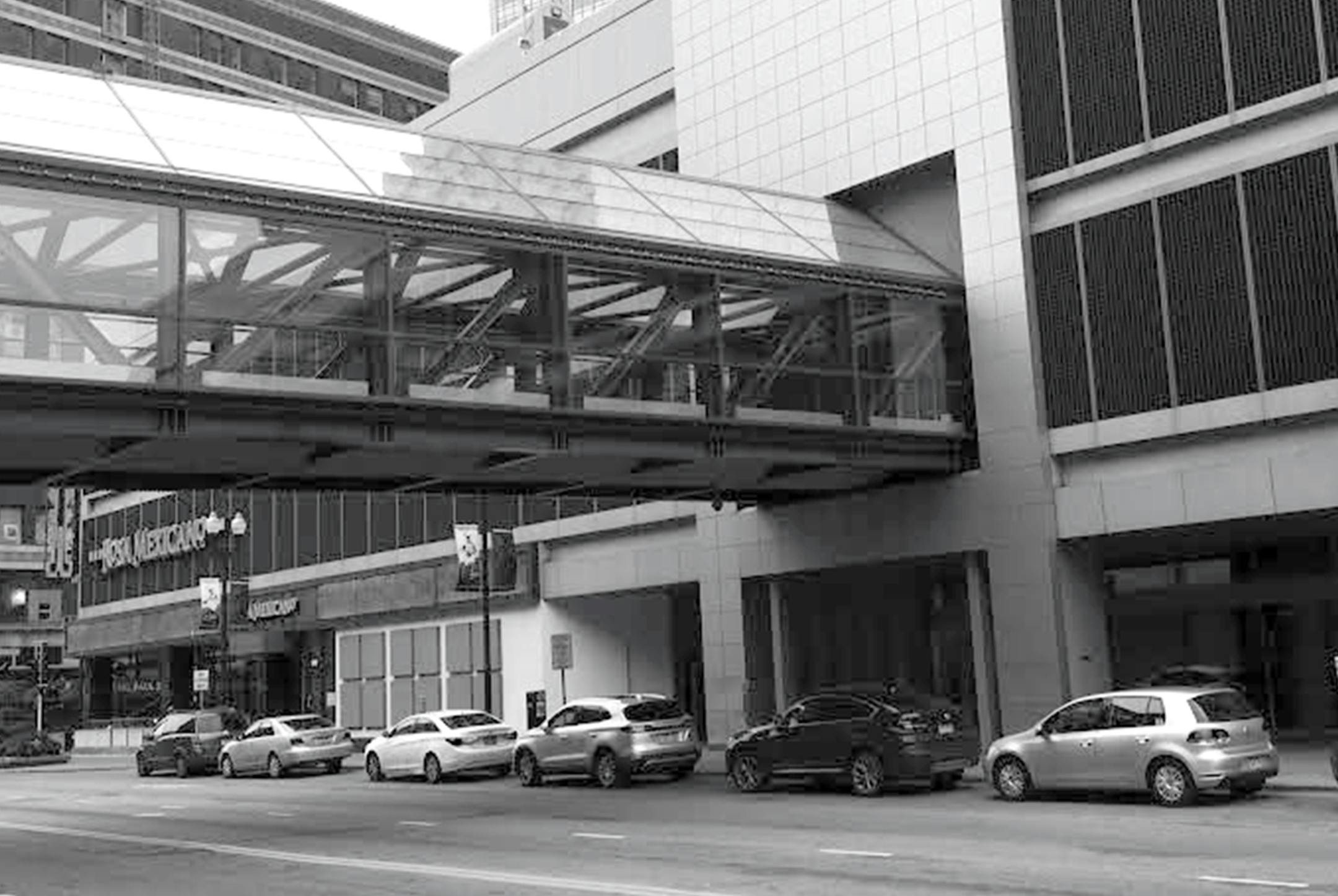 2016: City Center, designed by Skidmore, Owings and Merrill and opened in 1983. The Plymouth Building is currently being repurposed as a 290-room Embassy Suites hotel.