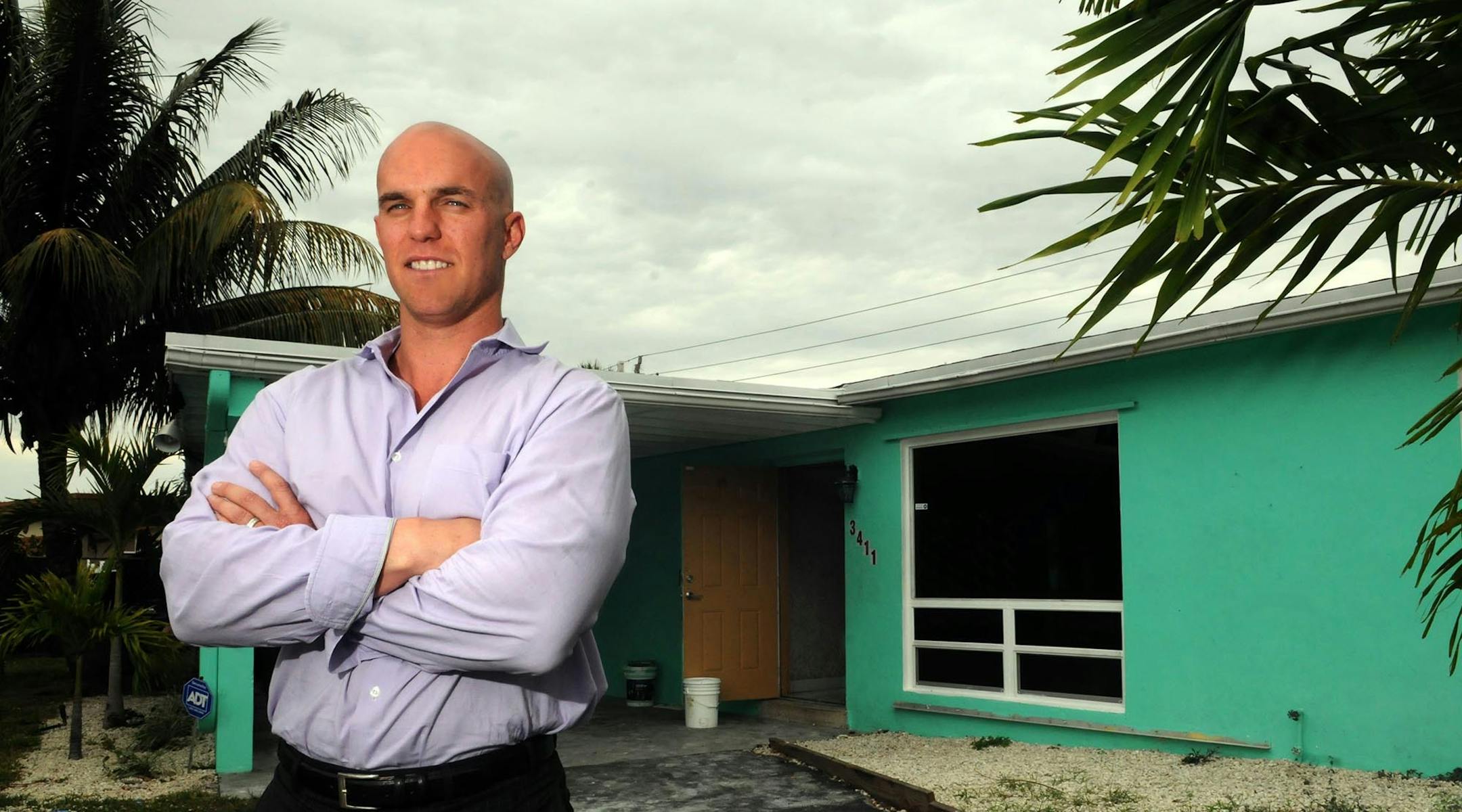 Young real estate investor Mike Benton checks up on one of his properties he is fixing up to re-sell, in Fort Lauderdale, Florida, on February 28, 2013. (Taimy Alvarez/Sun Sentinel/MCT) ORG XMIT: 1135730