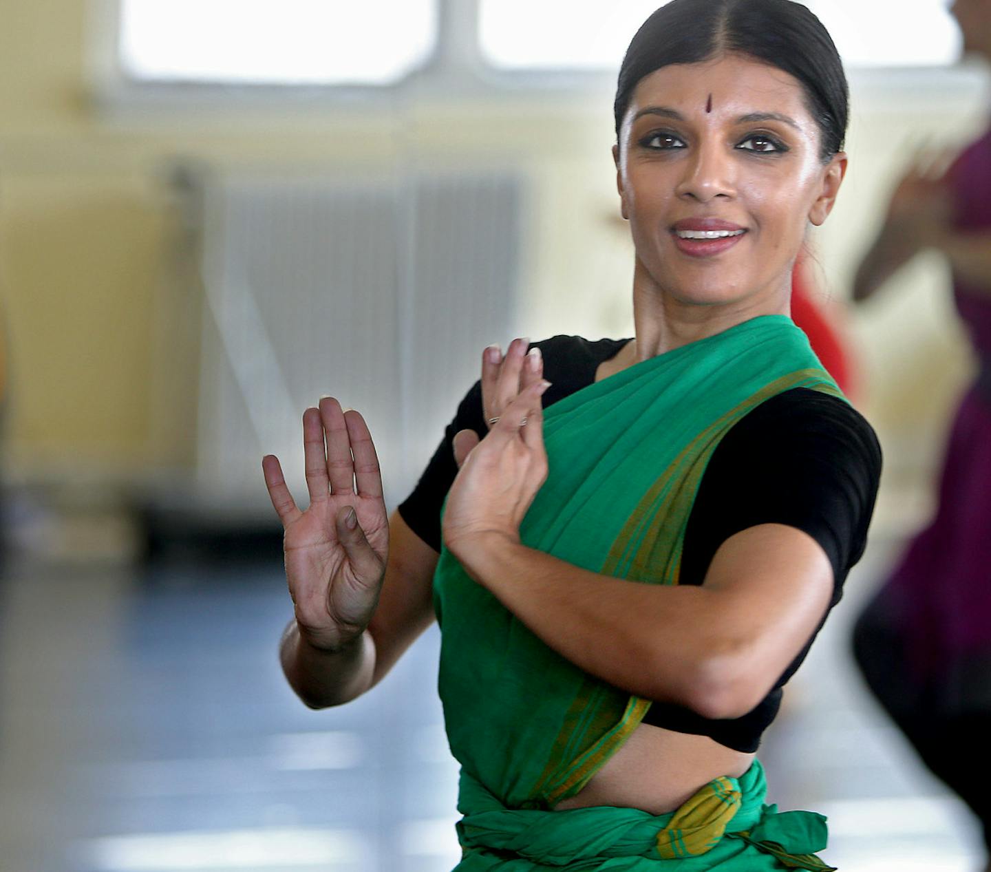 Aparna Ramaswamy, co-artistic director of the dance troupe Ragamala rehearsed, Friday, April 18, 2014 in their uptown studio in Minneapolis, MN. ] (ELIZABETH FLORES/STAR TRIBUNE) ELIZABETH FLORES &#x2022; eflores@startribune.com