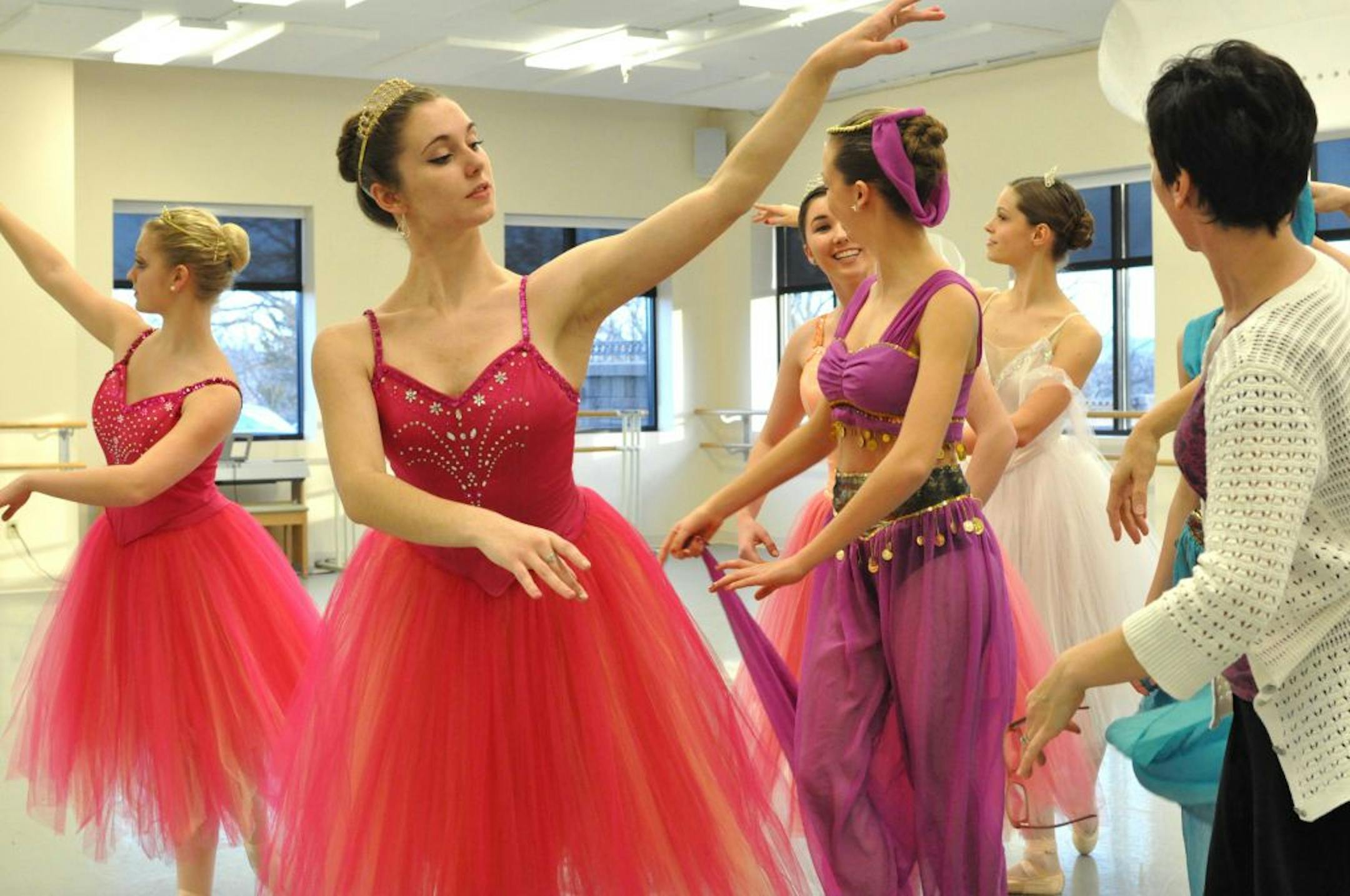 Photo by Liz Rolfsmeier
Nicole Brown of Lakeville, 17, practiced a move for Twin Cities Ballet of Minnesota's 10th annual production of "The Nutcracker."