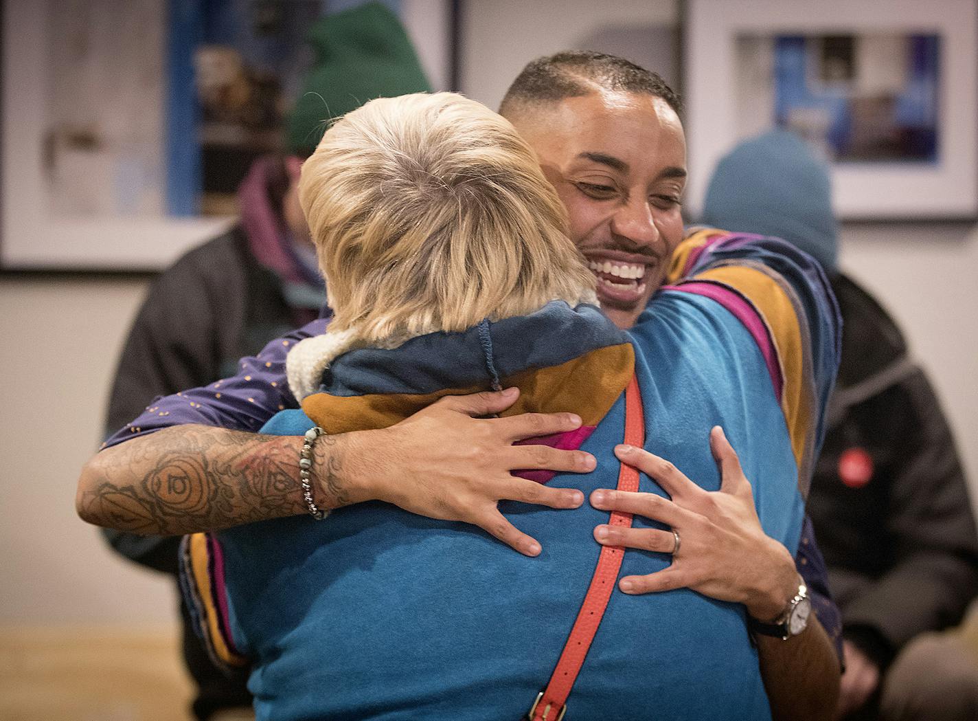 Phillipe Cunningham greeted his campaign staff and supporters at Corner Coffee, Tuesday, November 7, 2017 in Minneapolis, MN. ] ELIZABETH FLORES &#xef; liz.flores@startribune.com