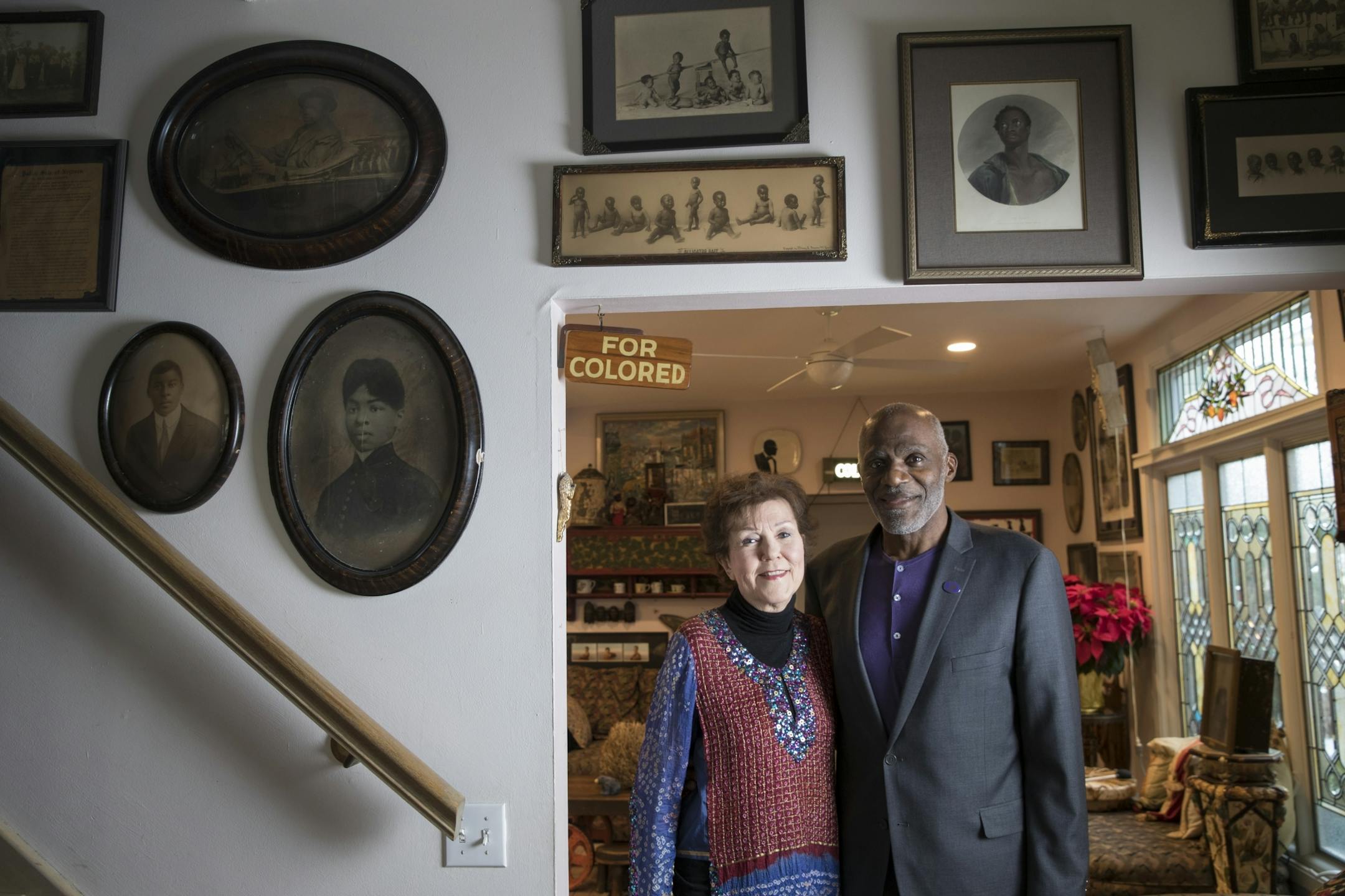 Diane and Alan Page's home is full of African-American art, antiques and artifacts. Many of these items will be included in an exhibit called "Testify: Americana From Slavery to Today" that opens Jan. 8 at Minneapolis Central Library and runs for a month.
