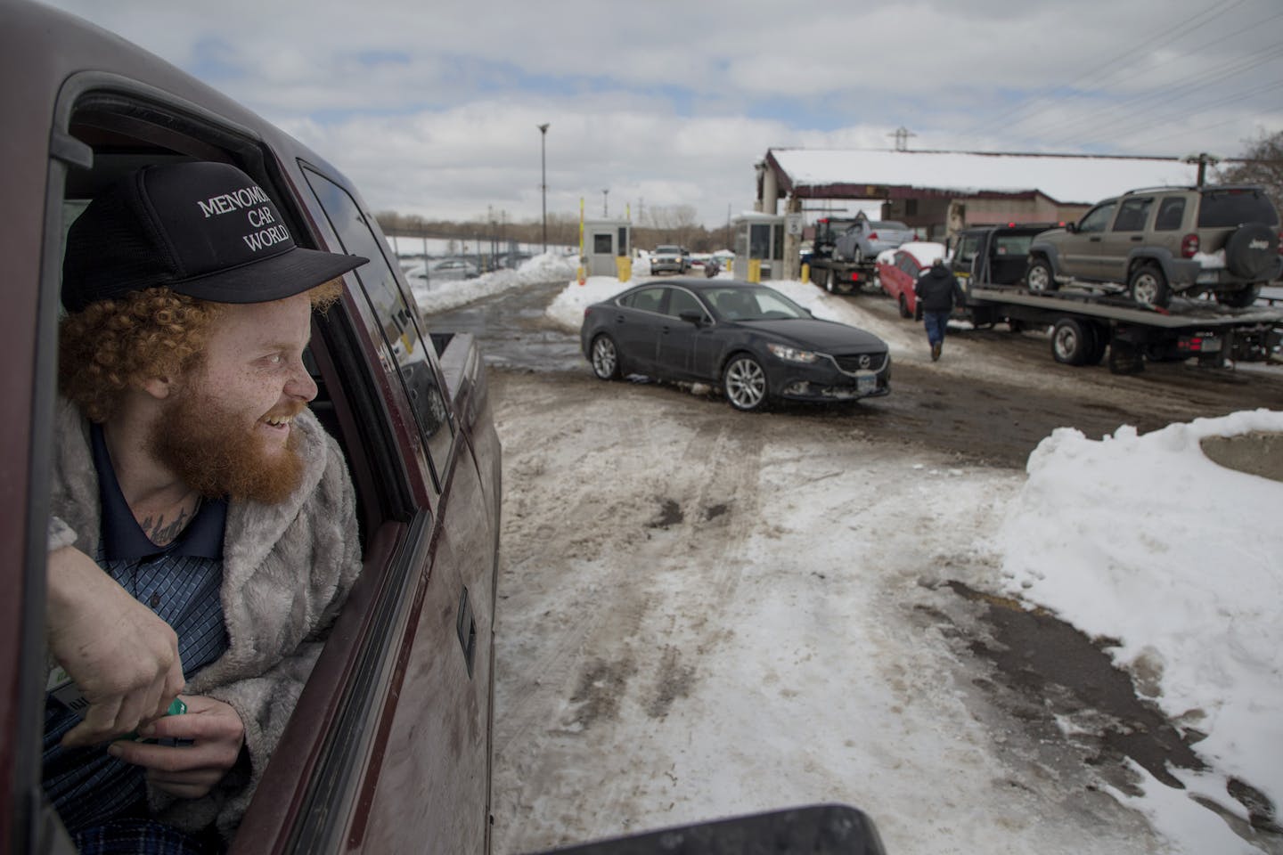 Chuck Williams retrieved his truck from Minneapolis impound Lot. The truck was towed near Loring Park Monday April 16, 2018 in Minneapolis, MN. ] JERRY HOLT &#xef; jerry.holt@startribune.com