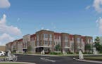 A rendering of the planned Union Park Flats apartments in St. Louis Park.