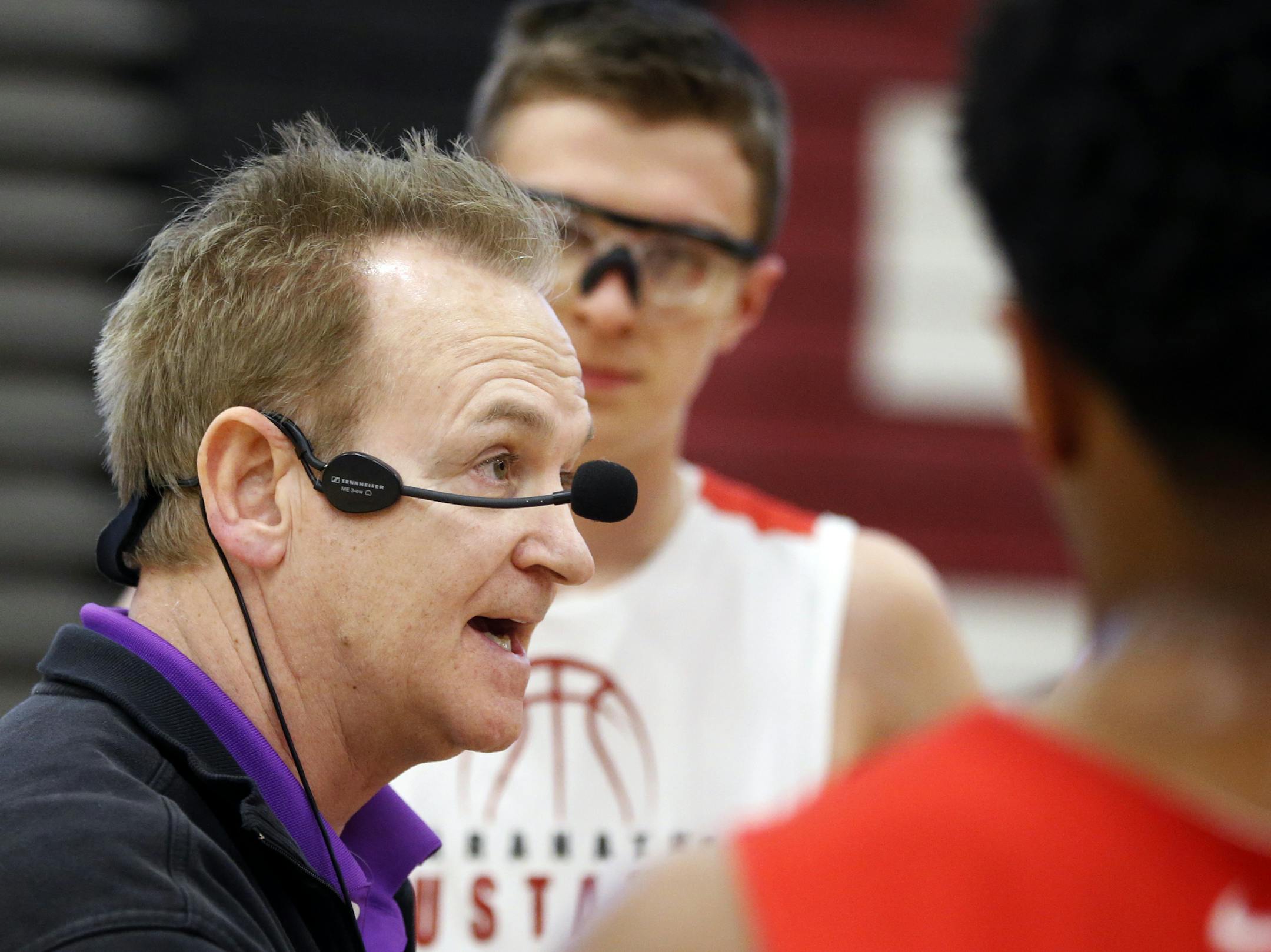 Senior forward Jeremiah Hanson and coach Jeff Wall of Maranatha's boys' basketball team head into the playoffs .]Richard Tsong-Taatarii/rtsong-taatarii@startribune.com