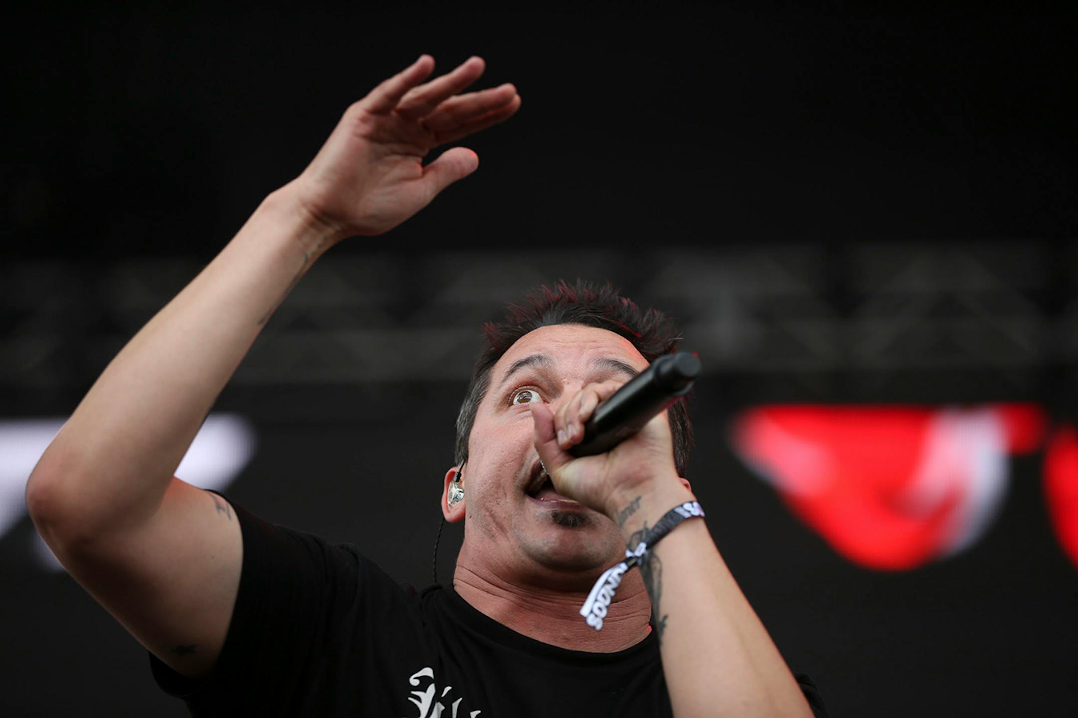 Atmosphere�s Sean �Slug� Daley on the Main Stage late Sunday afternoon at Soundset 2016.