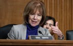 "The person who wins the election should be the person to choose the next Supreme Court justice," Sen. Tina Smith said Monday. Above, she appeared at 