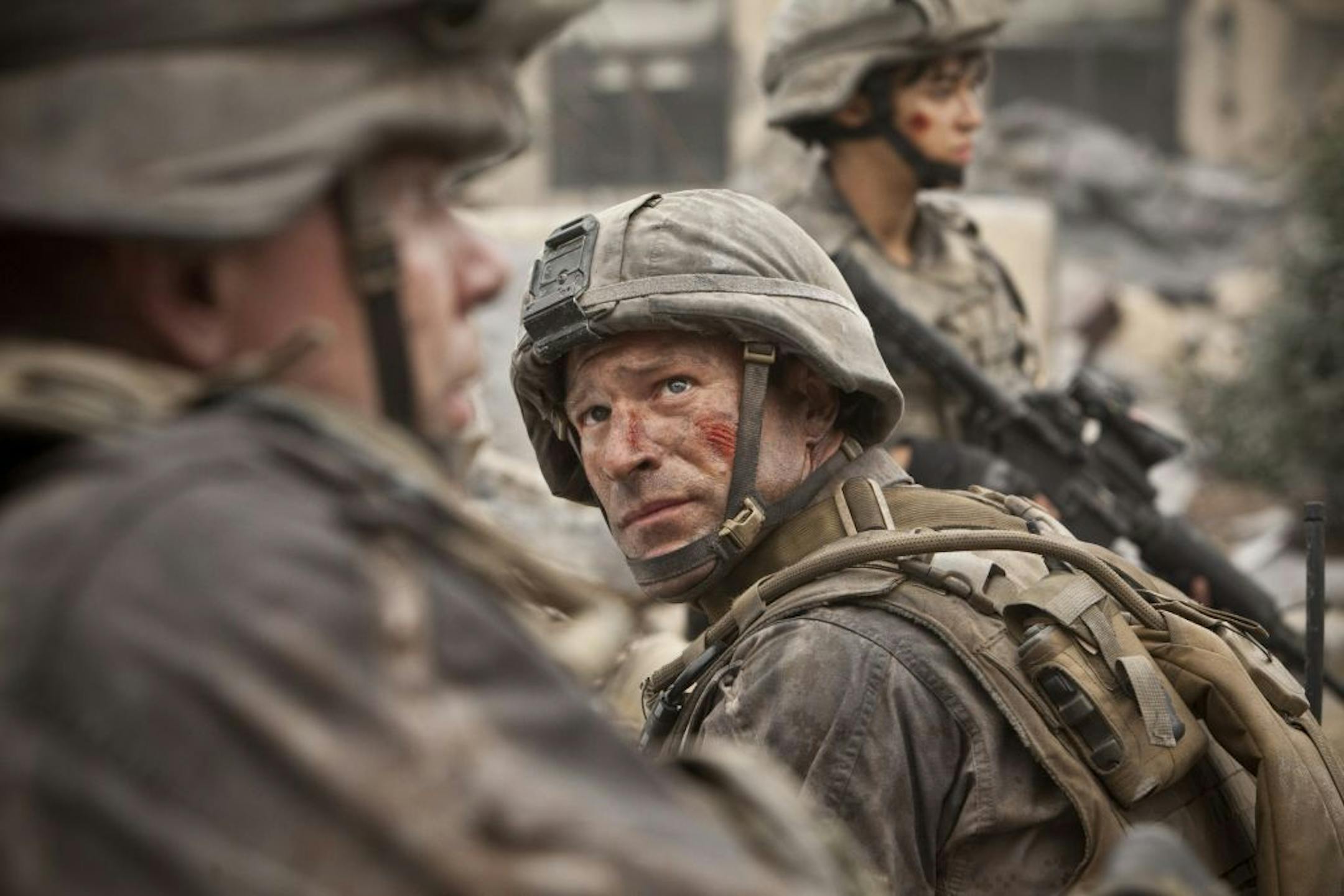 Aaron Eckhart stars in Columbia Pictures' "Battle: Los Angeles."