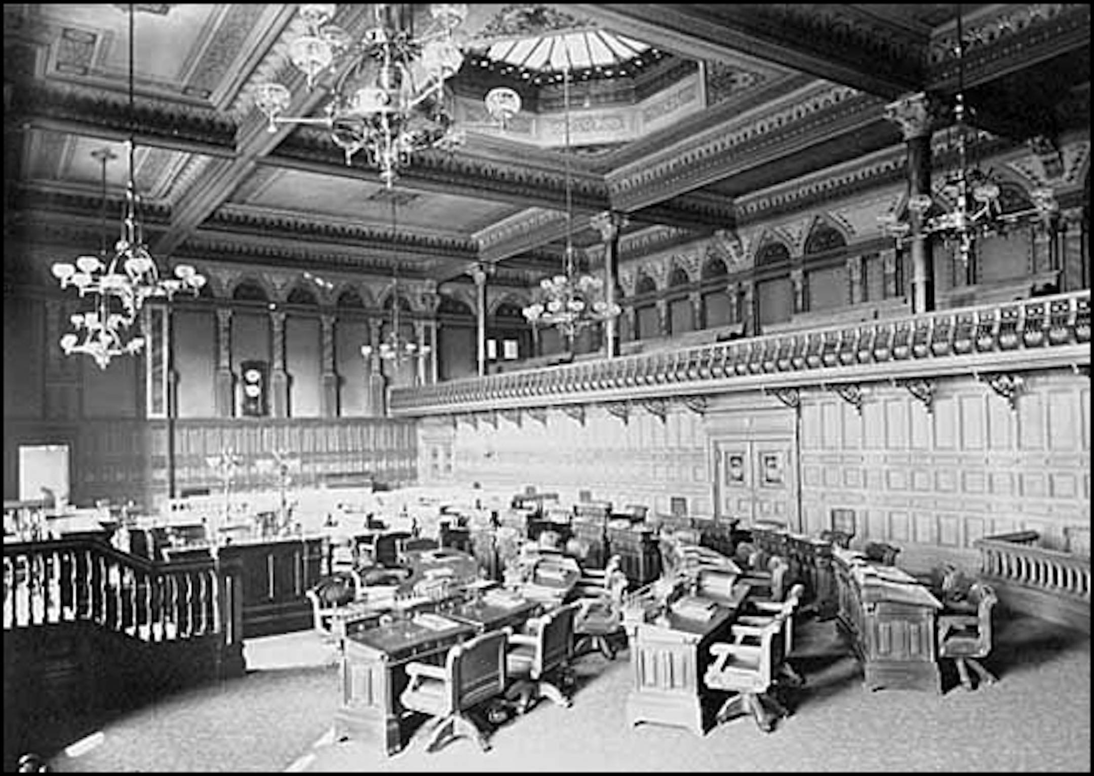 Minnesota Senate Chamber in about 1885