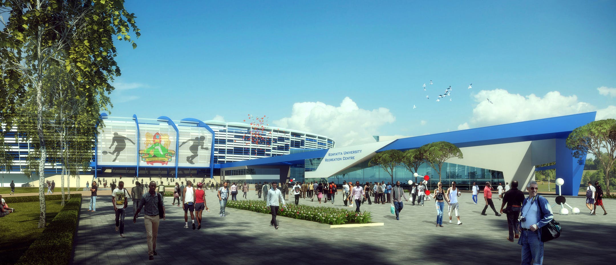 Rendering of Kenyatta University Recreation Centre