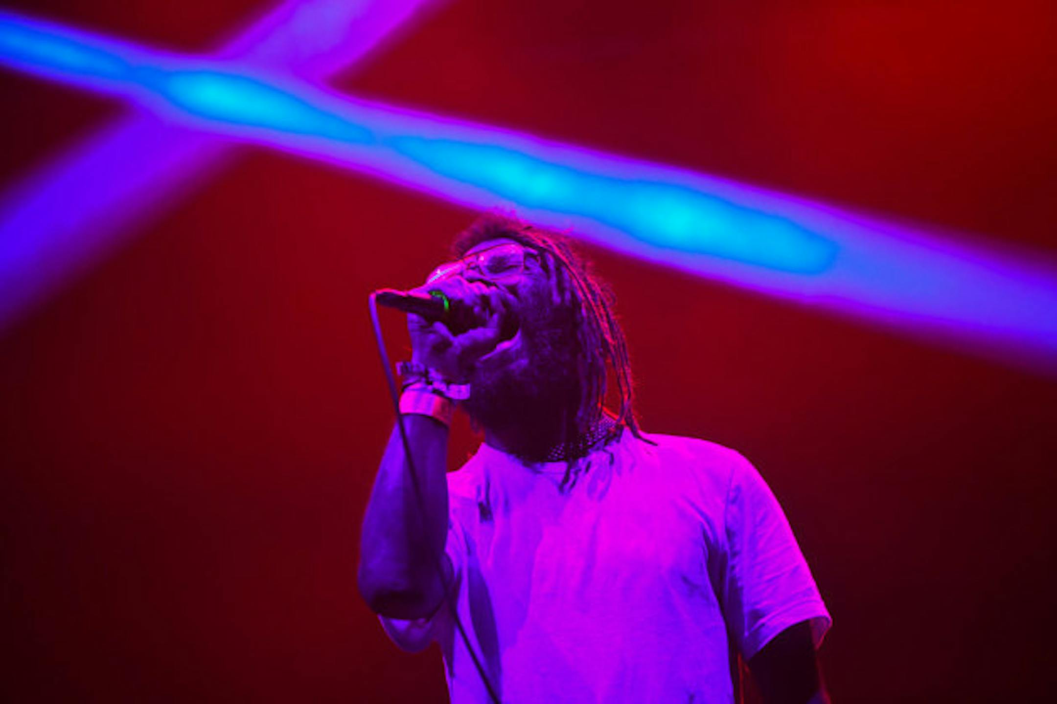 Velvet Negroni, aka Jeremy Nutzman, on stage at Eaux Claires 2018. / Aaron Lavinsky, Star Tribune