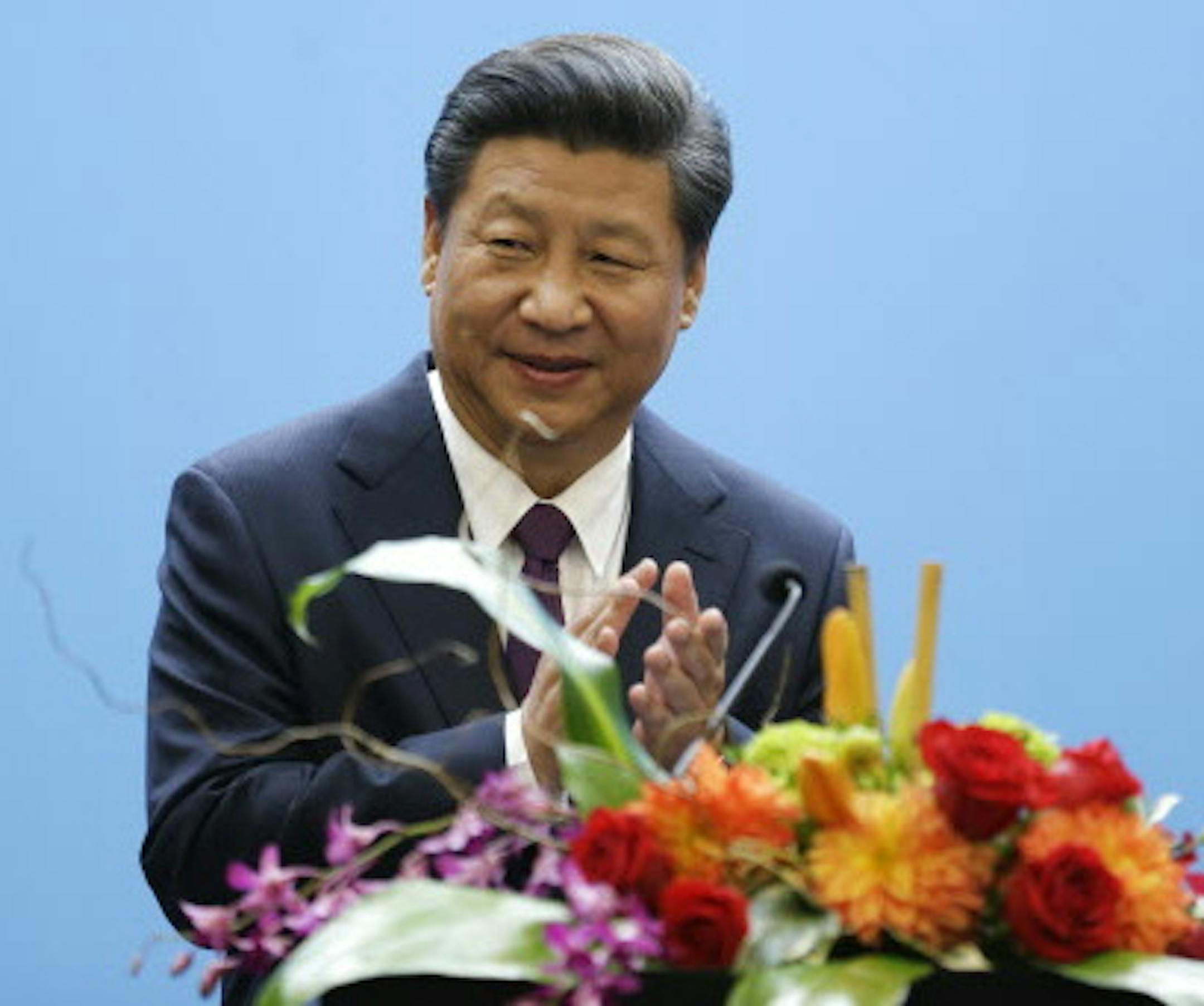 Chinese President Xi Jinping gives a speech at Microsoft's main campus in Redmond, Wash., Wednesday, Sept. 23, 2015. (AP Photo/Ted S. Warren, Pool)