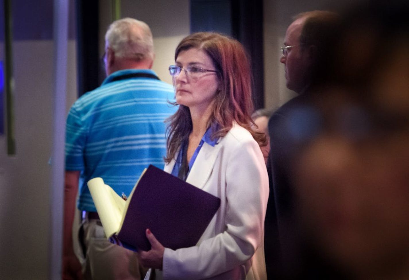 Attorney Michelle MacDonald at the state GOP convention in 2016. MacDonald is running a fourth time for Minnesota Supreme Court as she faces a new restriction against her license to practice law.