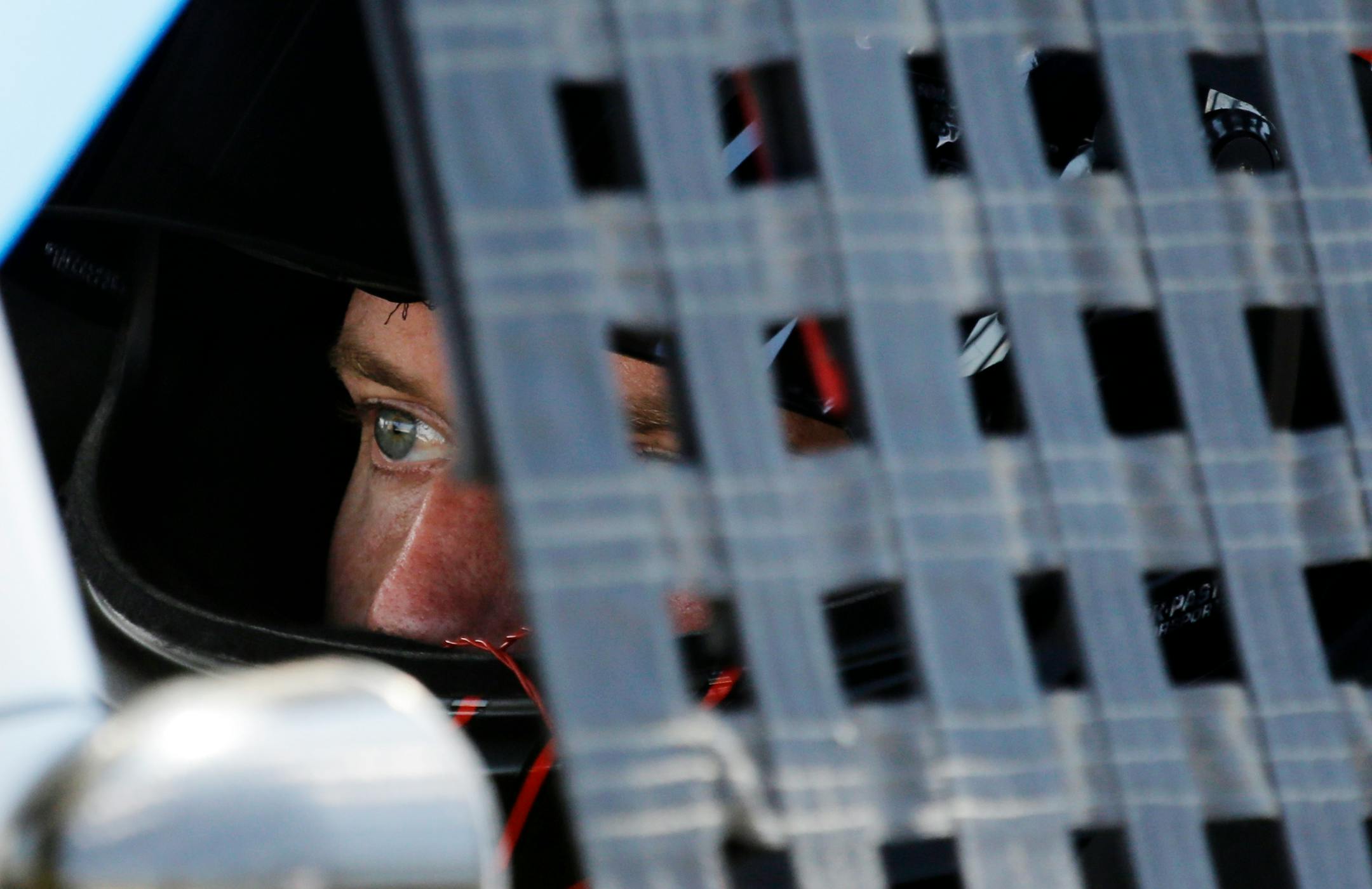 Regan Smith drove back to his garage during Saturday's practice for Sunday's NASCAR Nationwide Series STP 300 auto race at Chicagoland Speedway in Joliet, Ill.