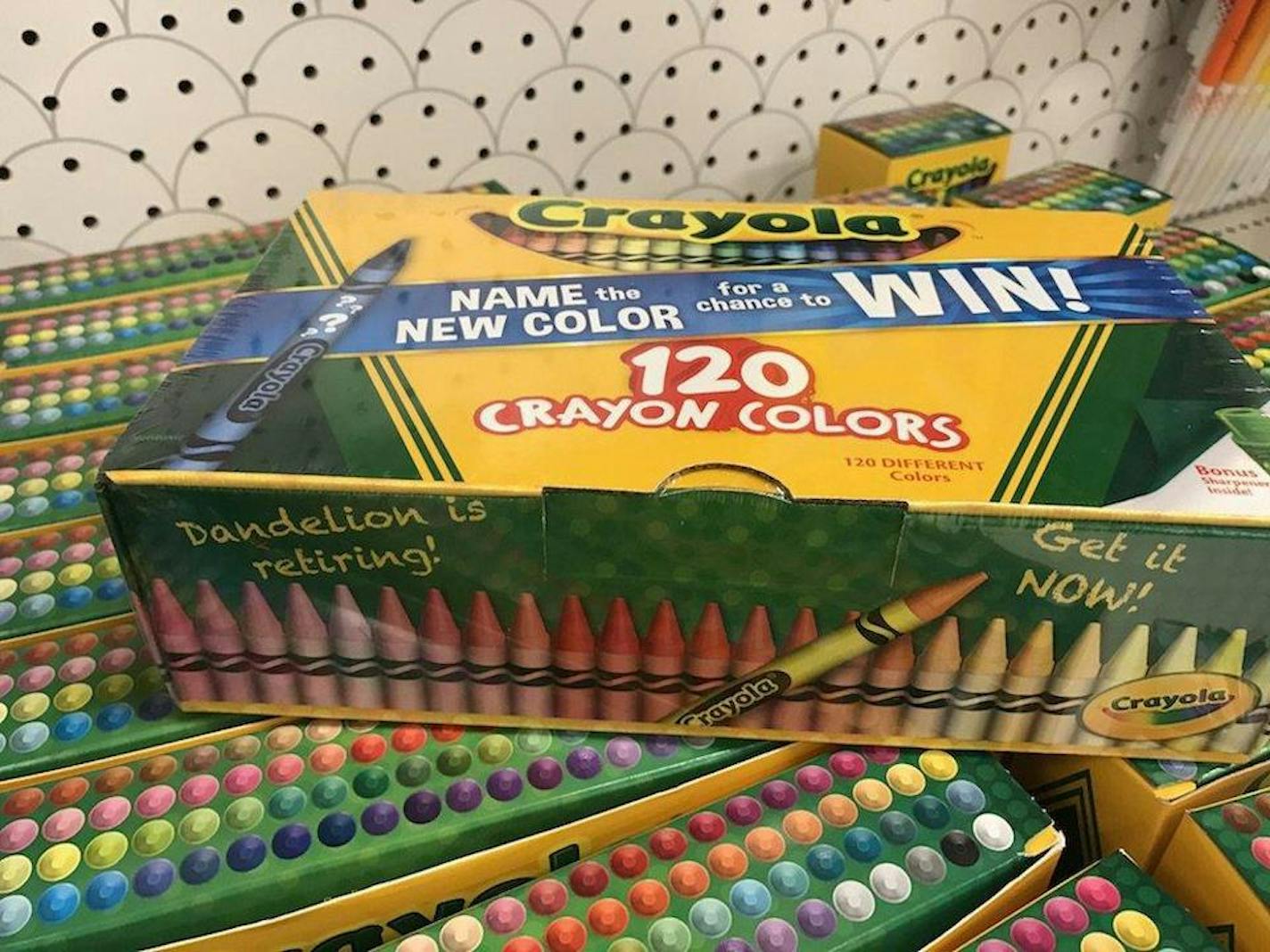 This Crayola box was spotted early in a New Jersey Target.