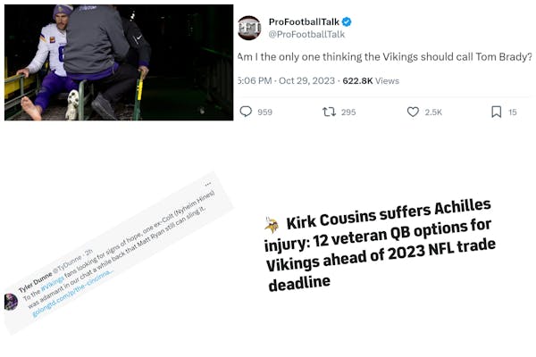 NFL world reacts to Cousins injury — and speculates on QB options