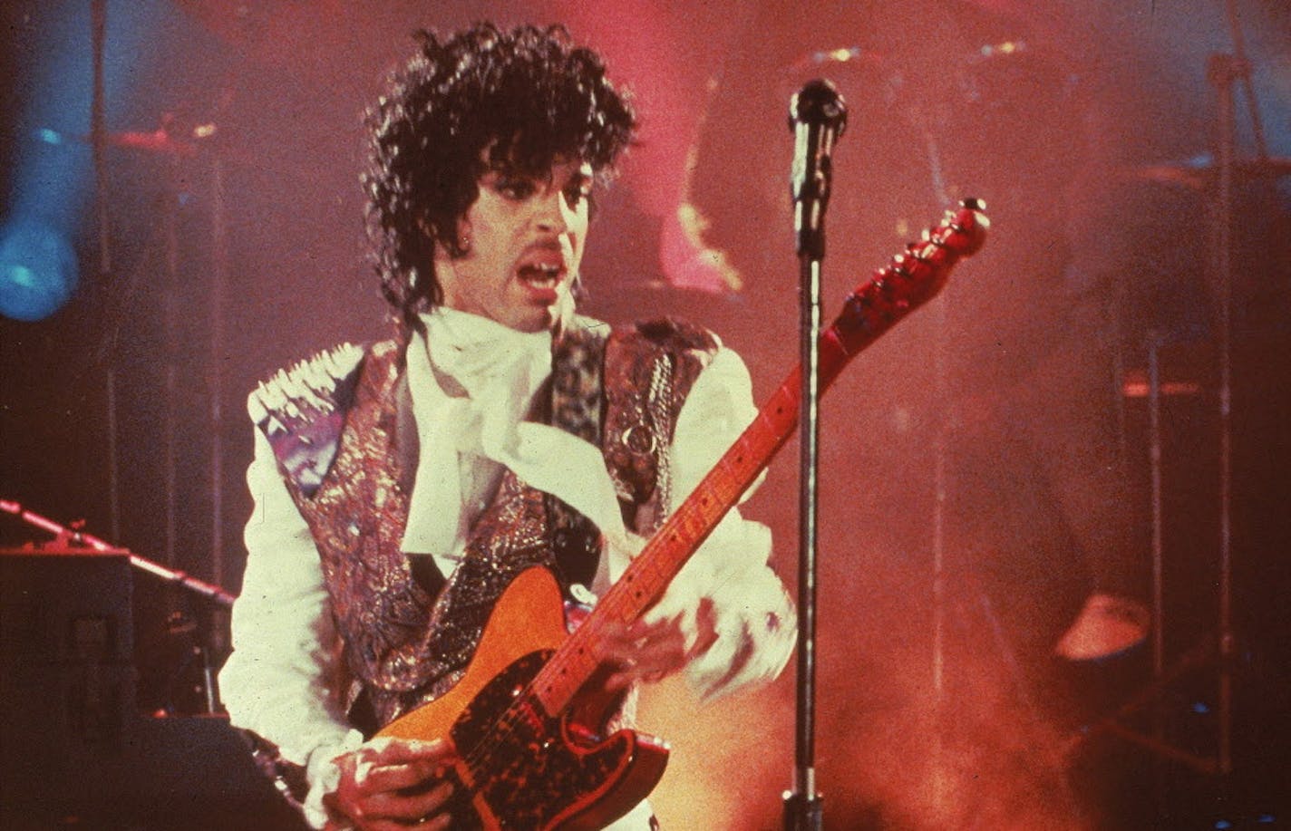 Prince performs in his debut movie "Purple Rain," the 1984 rock opera about a young man's search for artistic accomplishment and love.