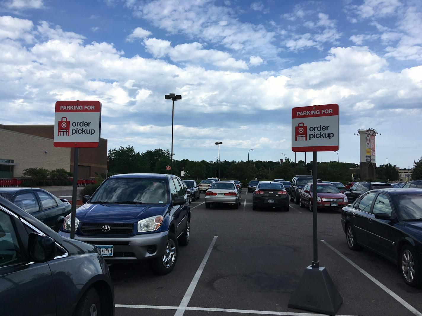 Target is testing curbside pick-up service for online orders at its Quarry neighborhood store in Minneapolis and some others. (KAVITA KUMAR/Star Tribune)