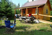 One of the camper cabins at East Bearskin Lake Campground in the Superior National Forest near Grand Marais. Bearskin Lodge is the concessionaire for 