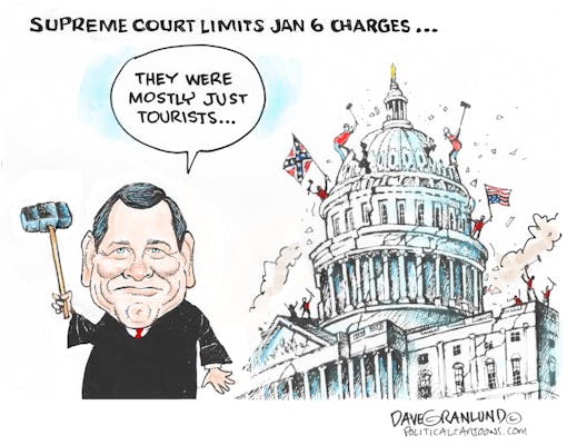 Editorial cartoon: Dave Granlund on SCOTUS' Jan. 6 charges ruling
