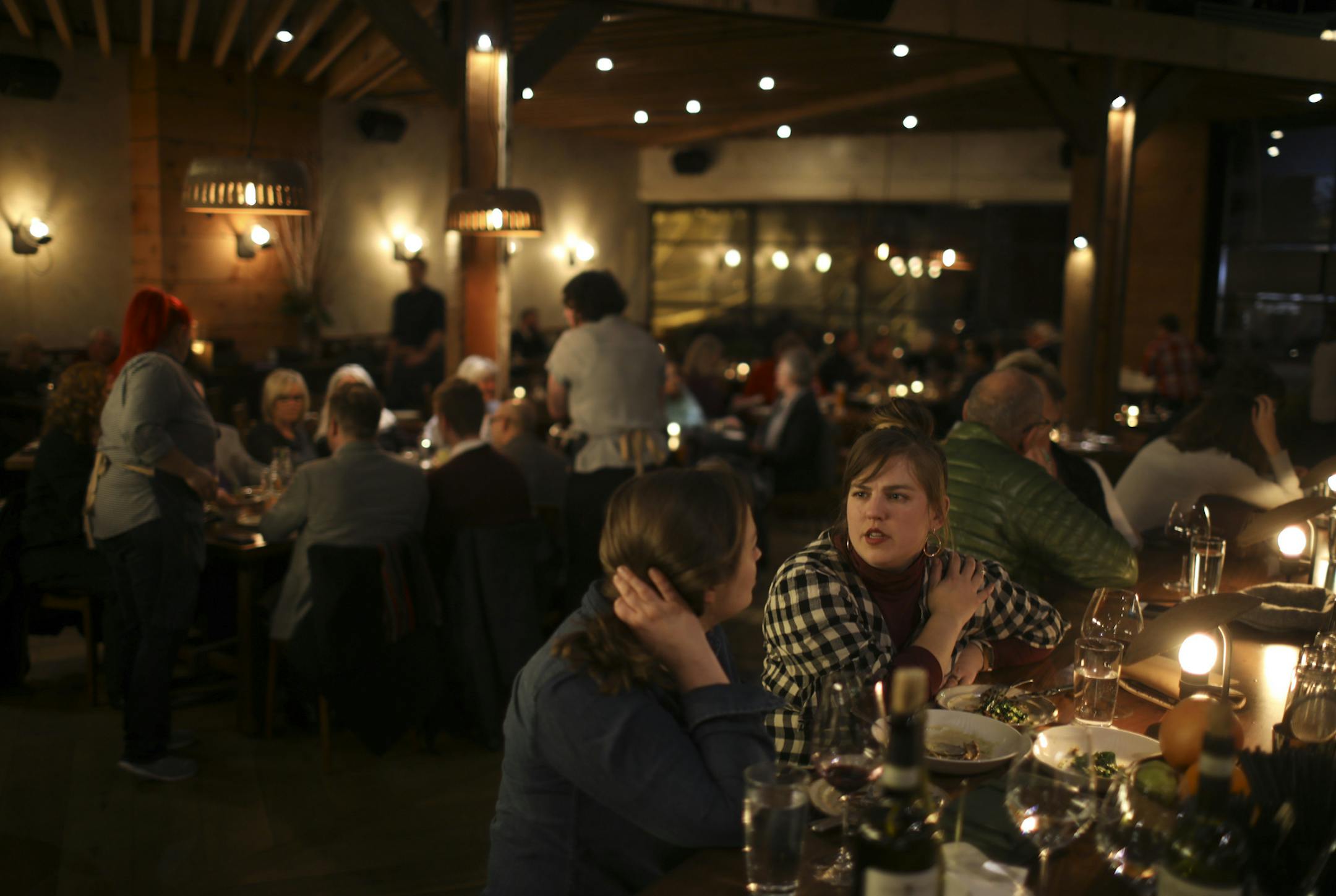 A pair of dines at one of several counter seating areas in the dining room of Young Joni. ] JEFF WHEELER &#x2022; jeff.wheeler@startribune.com Young Joni is the Star Tribune's Restaurant of the Year for 2017. The Northeast Minneapolis restaurant was photographed Thursday evening, December 7, 2017.