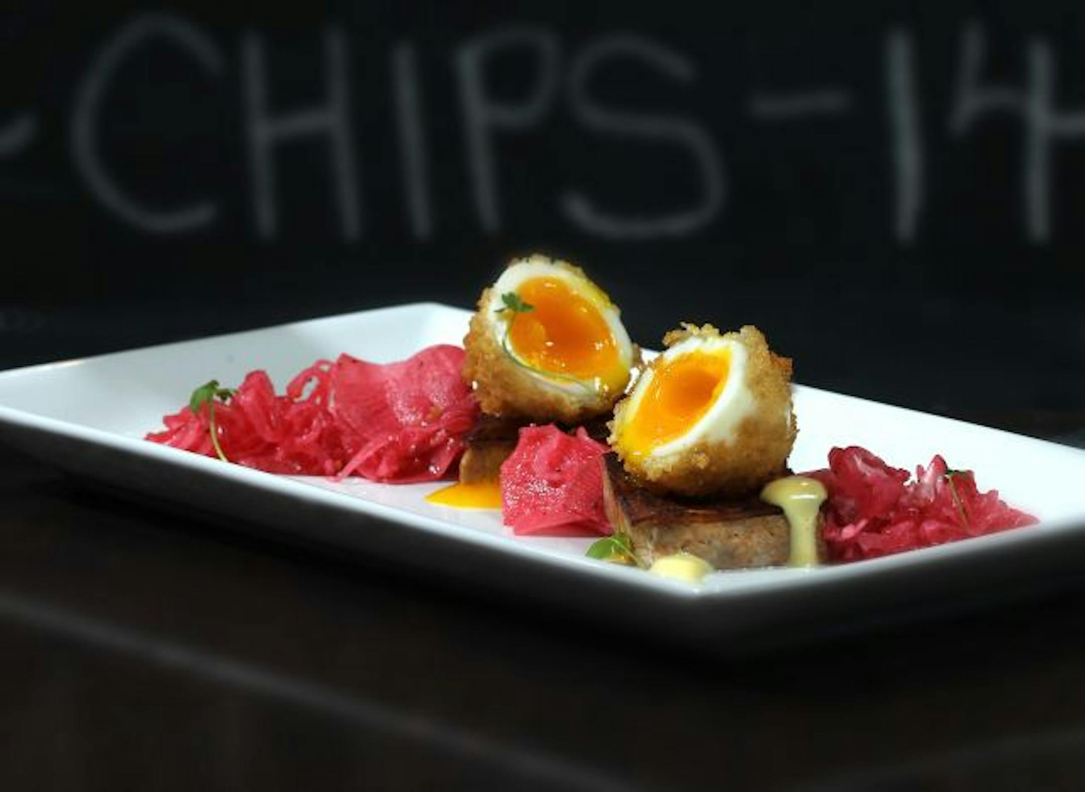 The Scotch eggs.