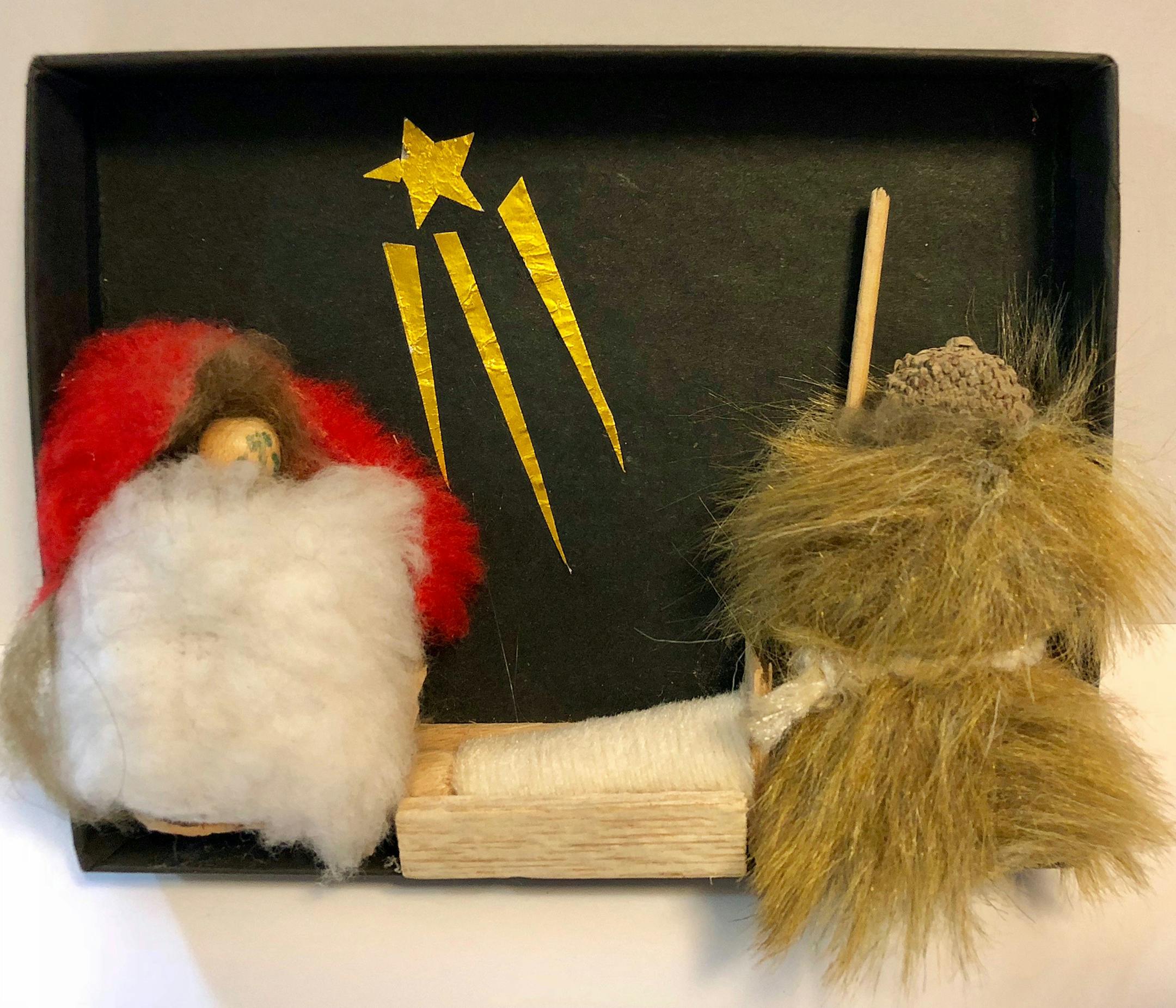 "When my daughters were growing up in Germany, we spent many hours doing crafts. As a photojournalist for seven German Newspapers, I had a lot of photo paper boxes, one of which became a frame for this Nativity Scene by Claire, 3. It has brought back fond memories of our 18 years in Europe for nearly four decades". Art by Claire Shaw, Robbinsdale. Photo by Barbara La Valleur, Edina.