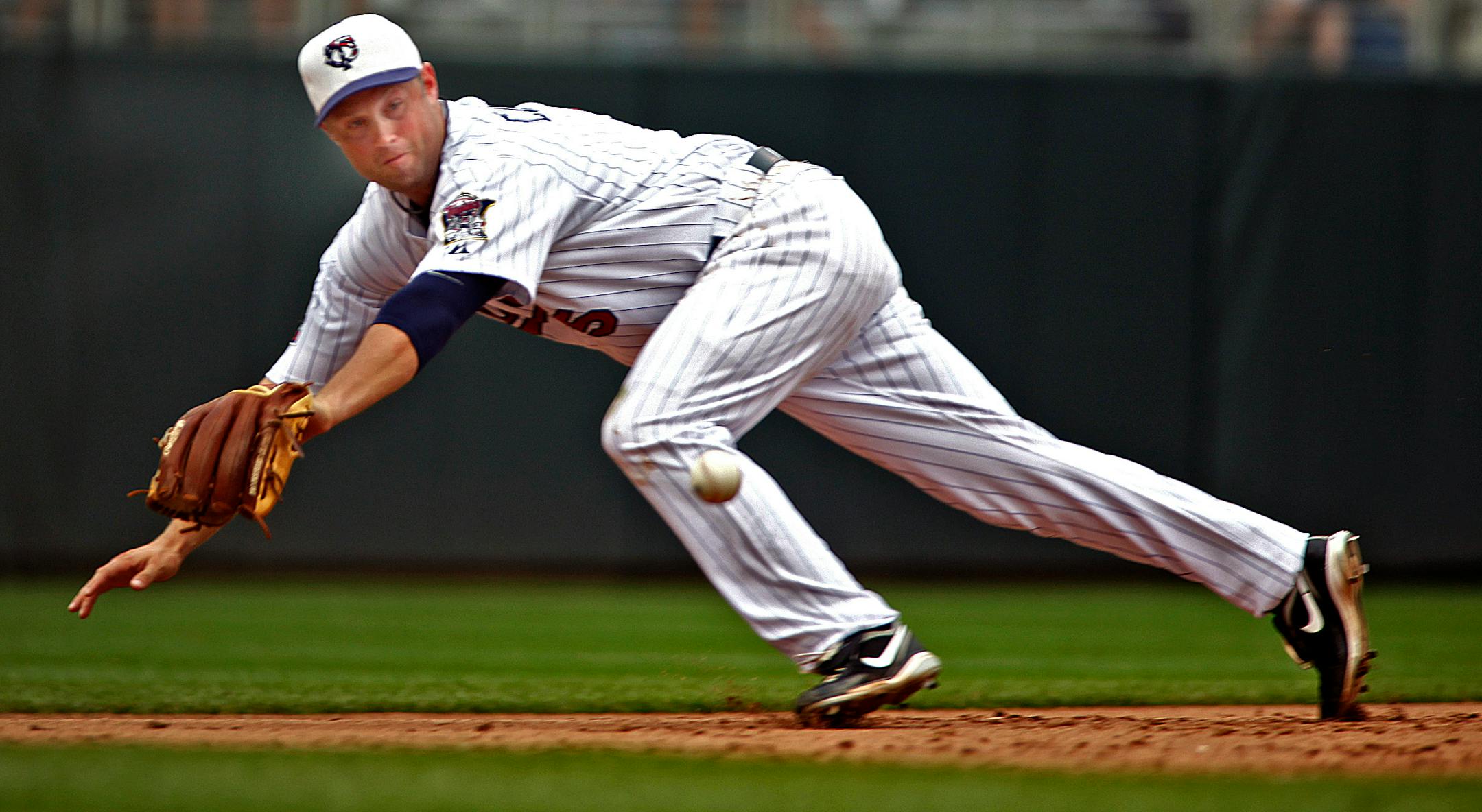 The Twins' Michael Cuddyer at third base instead of right field.