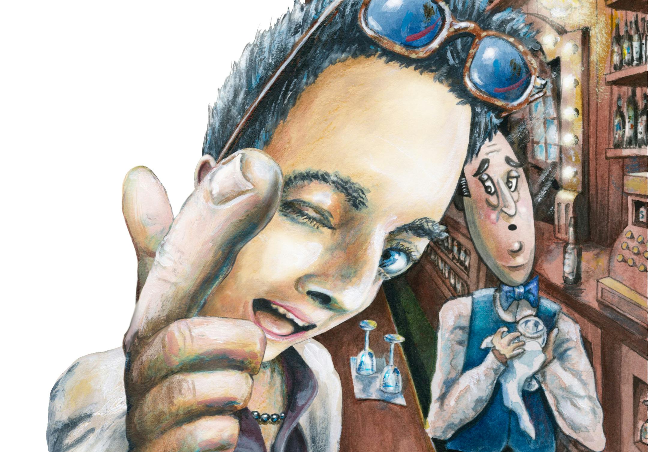 Illustration to accompany a story on five styles of flirting.