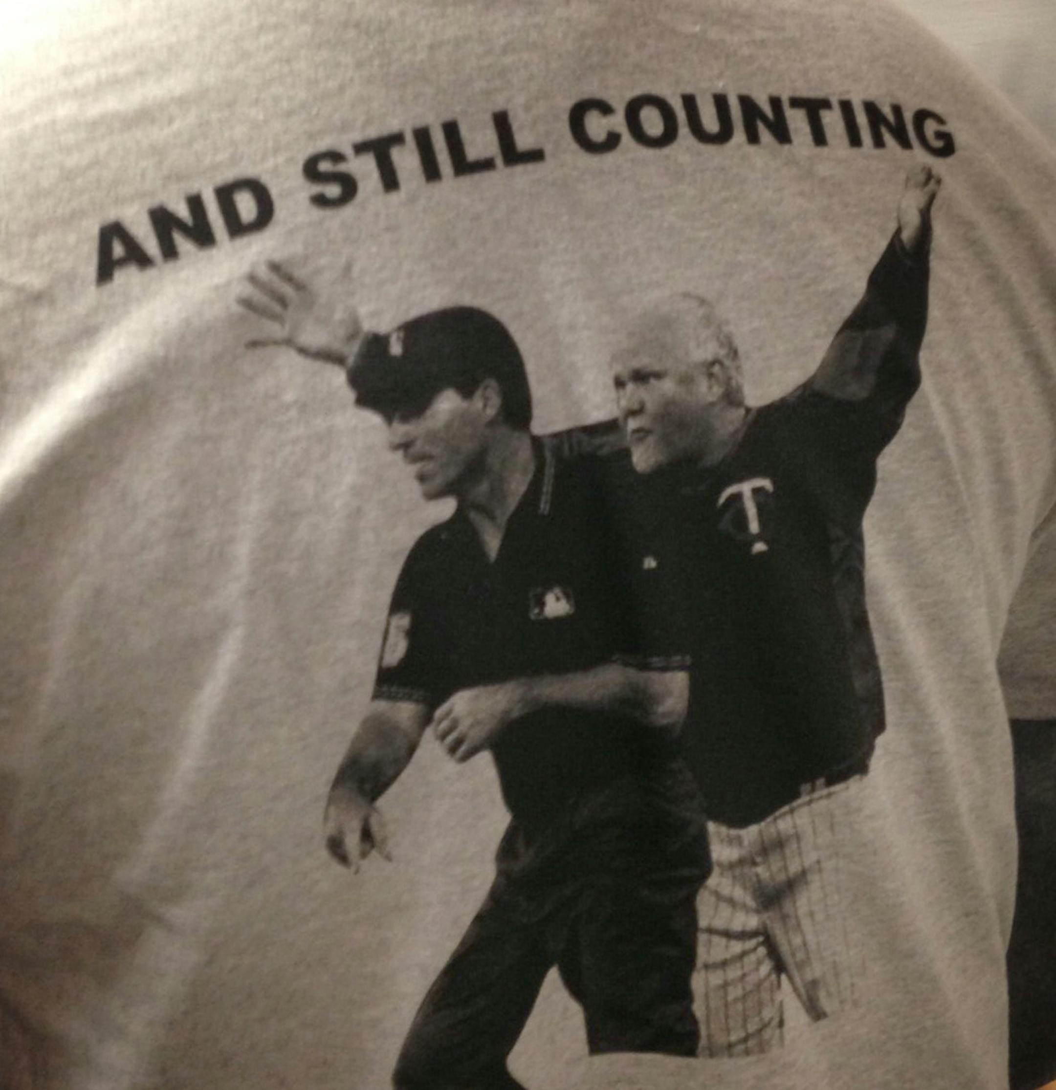 Ron Gardenhire won his 1000th Game in Cleveland April 5, 2014. The shirts were handed out in the lockeroom after the game to the players and staff.