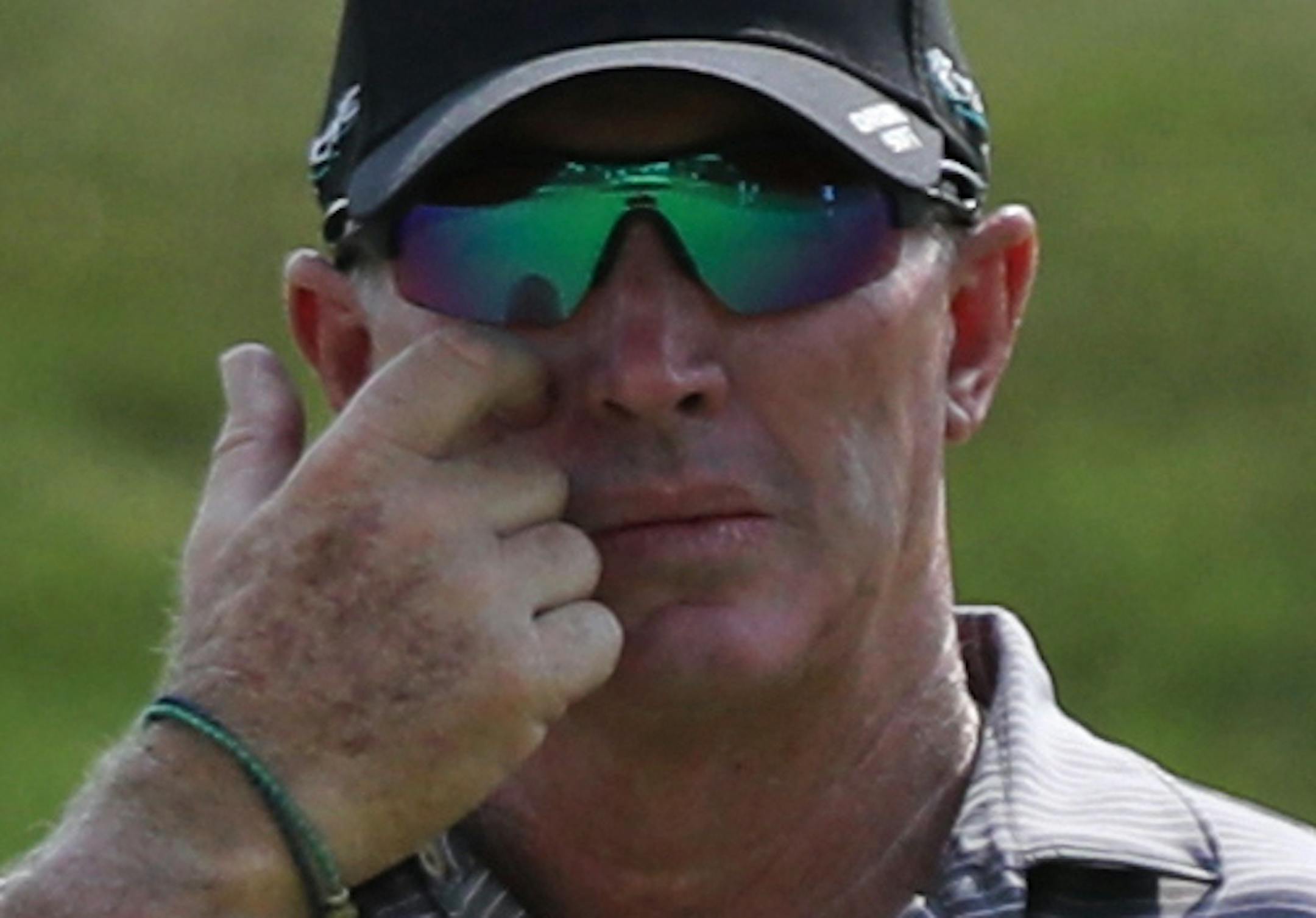 Peter Lonard looked over the 18th green. ] Shari L. Gross • shari.gross@startribune.com Opening round of the 3M Championship at the TPC in Blaine, Minn. on Friday, August 3, 2018.