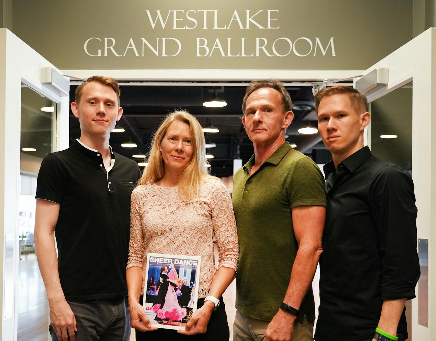 The Westlake family posed for photos inside the dance studio where Nic Westlake worked before his death after being hit by a Metro Transit light rail car. From left, Seth, Lisa, holding a copy of 'Sheer Dance' featuring Nic on the cover, Bob and Peter stood in front of the ballroom named in Nic's honor. ] Shari L. Gross &#x2022; shari.gross@startribune.com The Westlake family wasn't terribly prepared to become safety advocates when it comes to light rail. But the death of their son and brother,