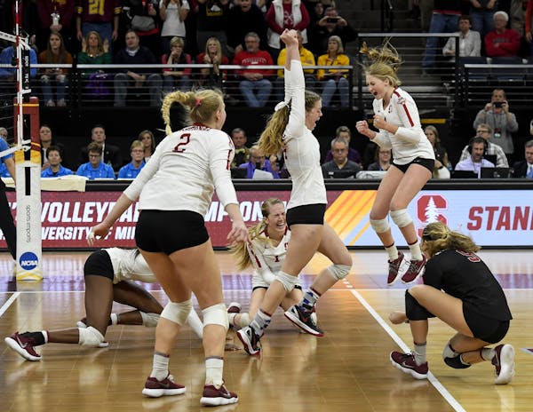 Stanford beats Nebraska in five sets for NCAA volleyball title