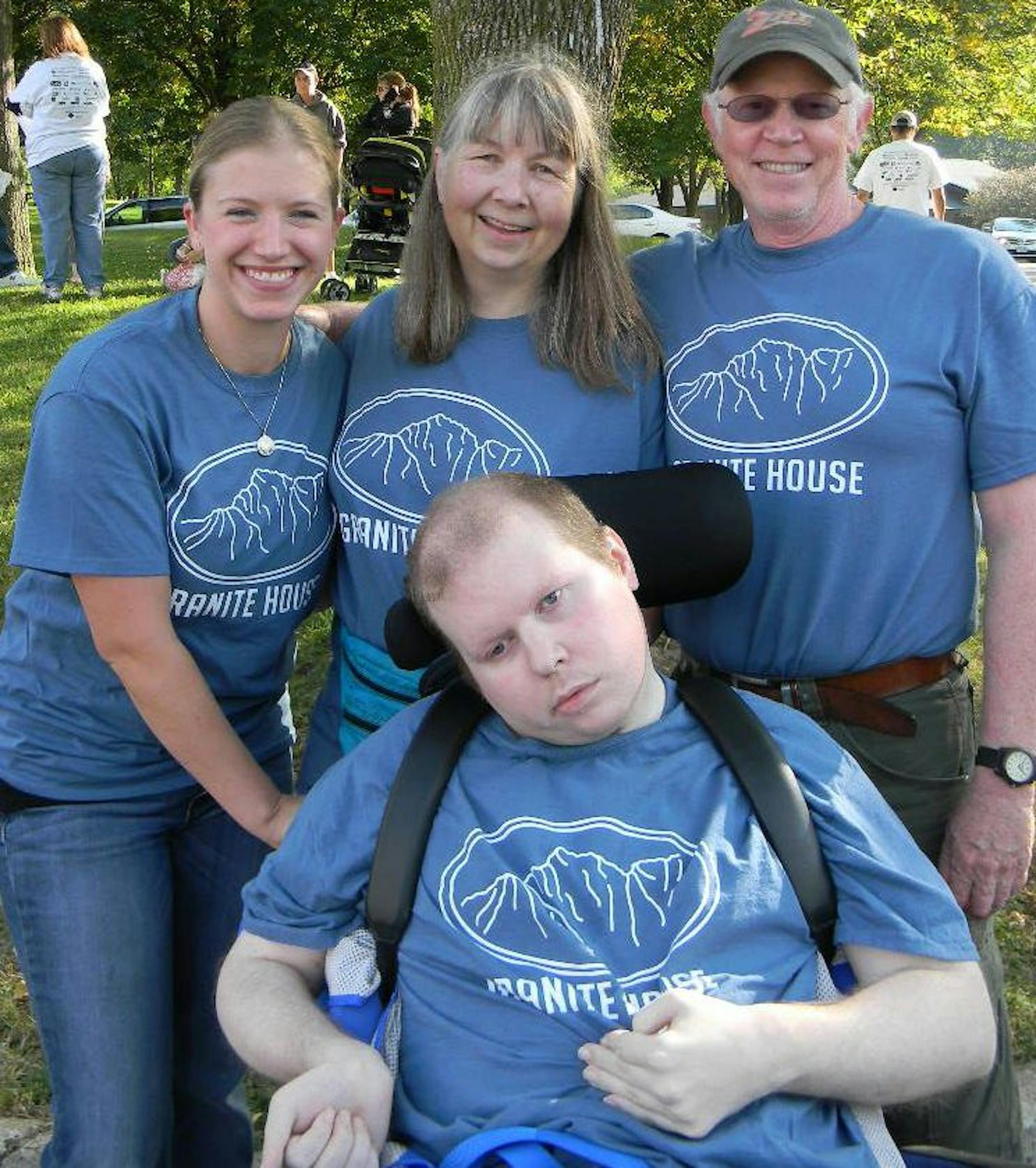 From left, Granite House founders Anna Bohnen, Carol and Tom Insley, with son Aaron. Provided