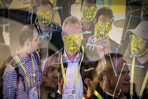 Attendees interacted with a facial recognition demonstration in Las Vegas in 2019.