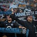 Fans sang after the Loons defeated Vancouver on Oct. 9, 2022, at Allianz Field.