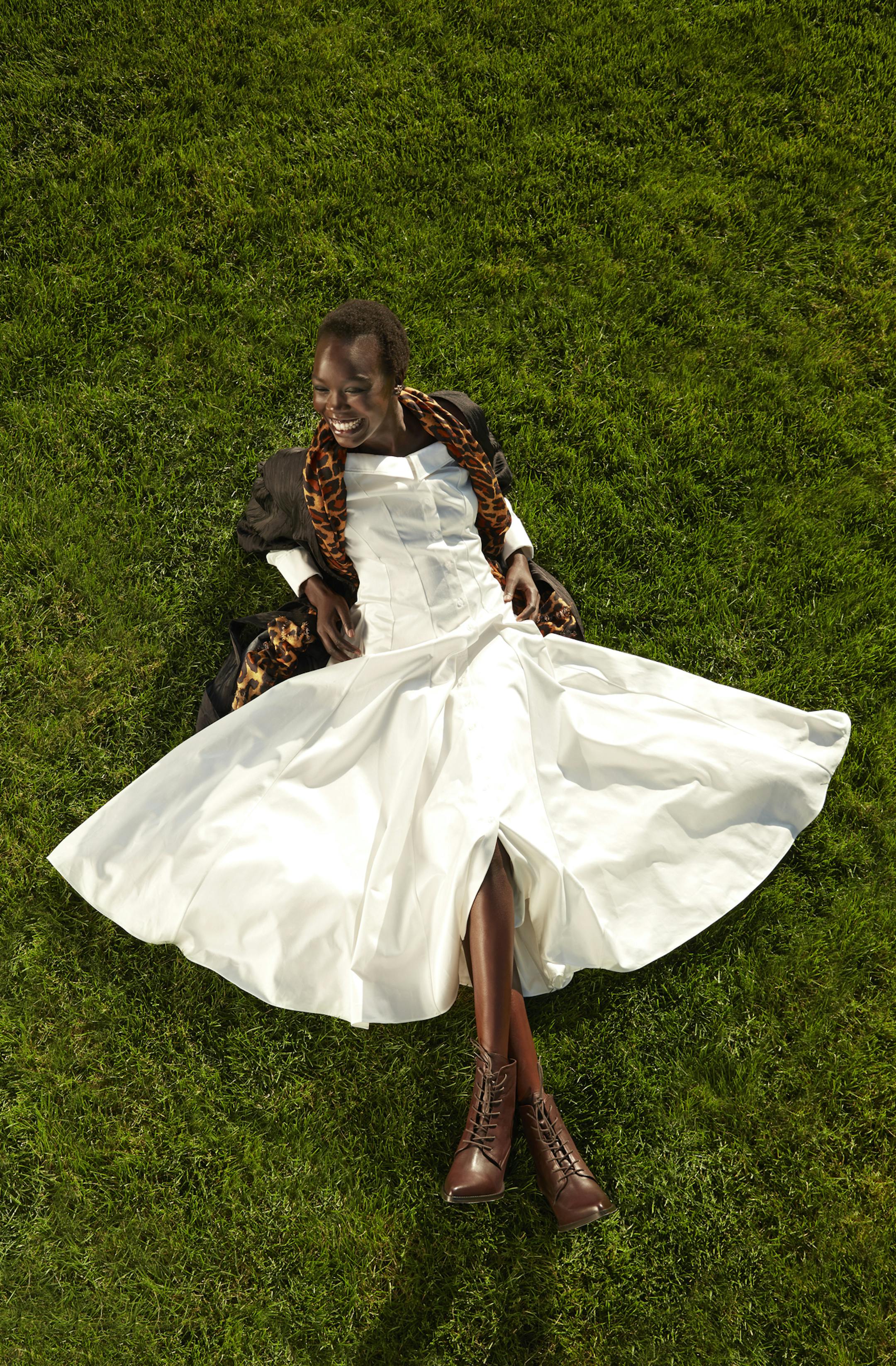 Lakeside Brandon Maxwell dress $1,795 nordstrom.com Black Topshop wrap $65 nordstromrack.com Jeffrey Campbell boots $104 nordstromrack.com Cheetah scarf $15 nordstromrack.com Photographer: Michael Haug michael@michaelhaug.com Creative Director/Wardrobe Stylist: Barbara Schmidt, studiobstyle, inc. barbara@studiobstyle.com HMU: Janelle Geason, jgeason@aveda.com Talent Agency: Ignite ignite-models.com Model: Chudier Dobuol Assistant Stylist: Hailey Foeller, studiobstyle, inc. hailey.foeller@studiob