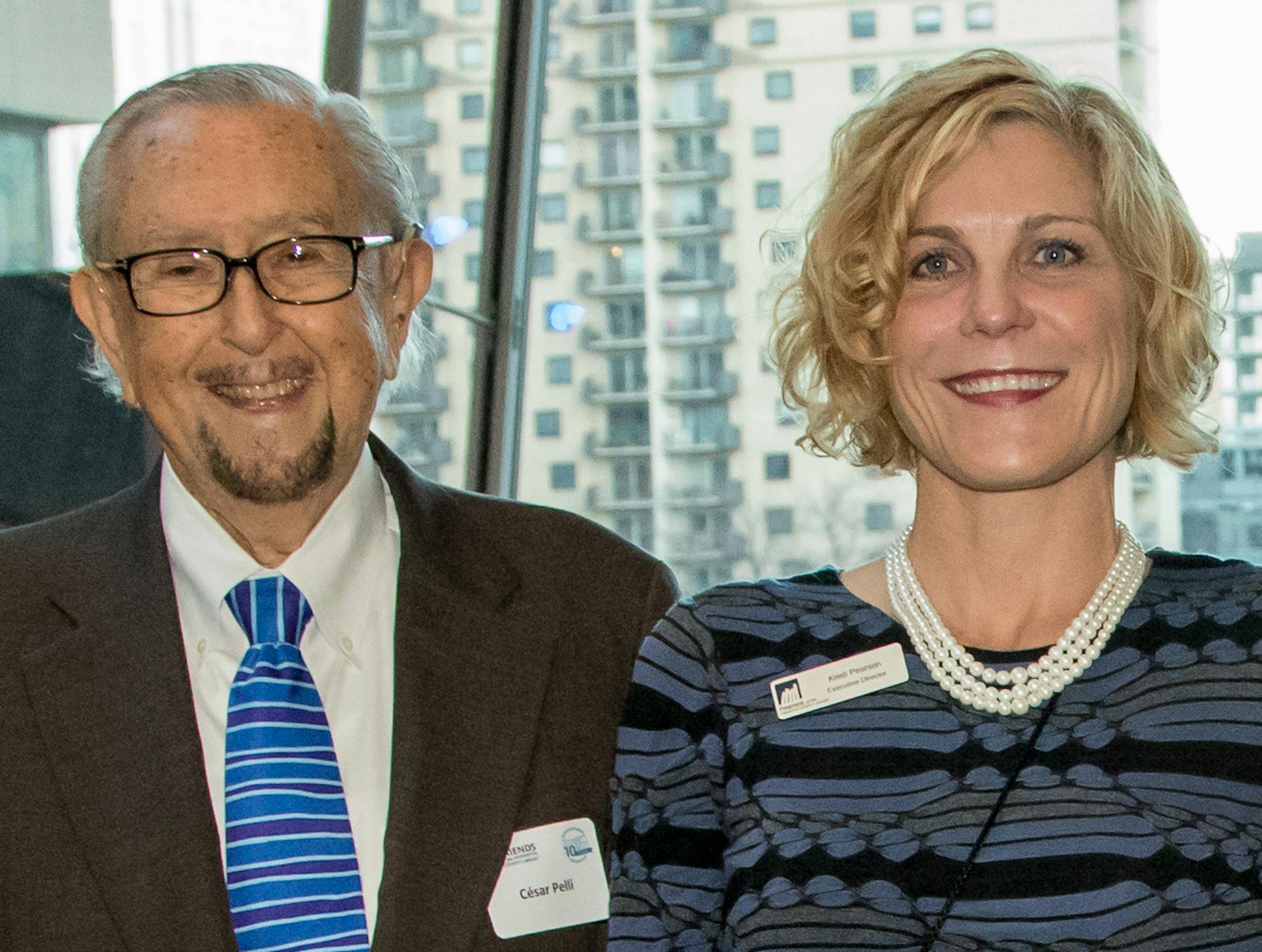 Architect Cesar Pelli and Kristi Pearson.