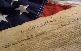 iStockphoto.com
Declaration of independence with flag.