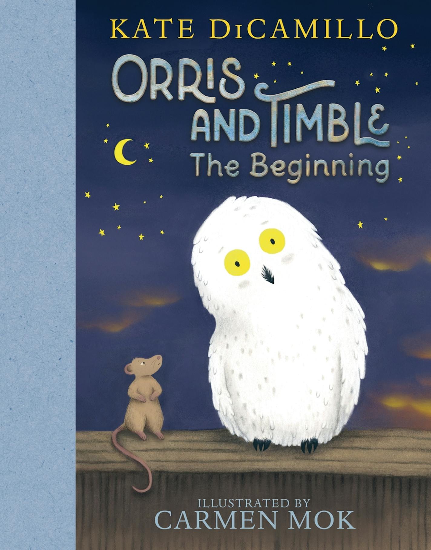 cover of Orris and Trimble: The Beginning, featuring drawing of an owl and a mouse