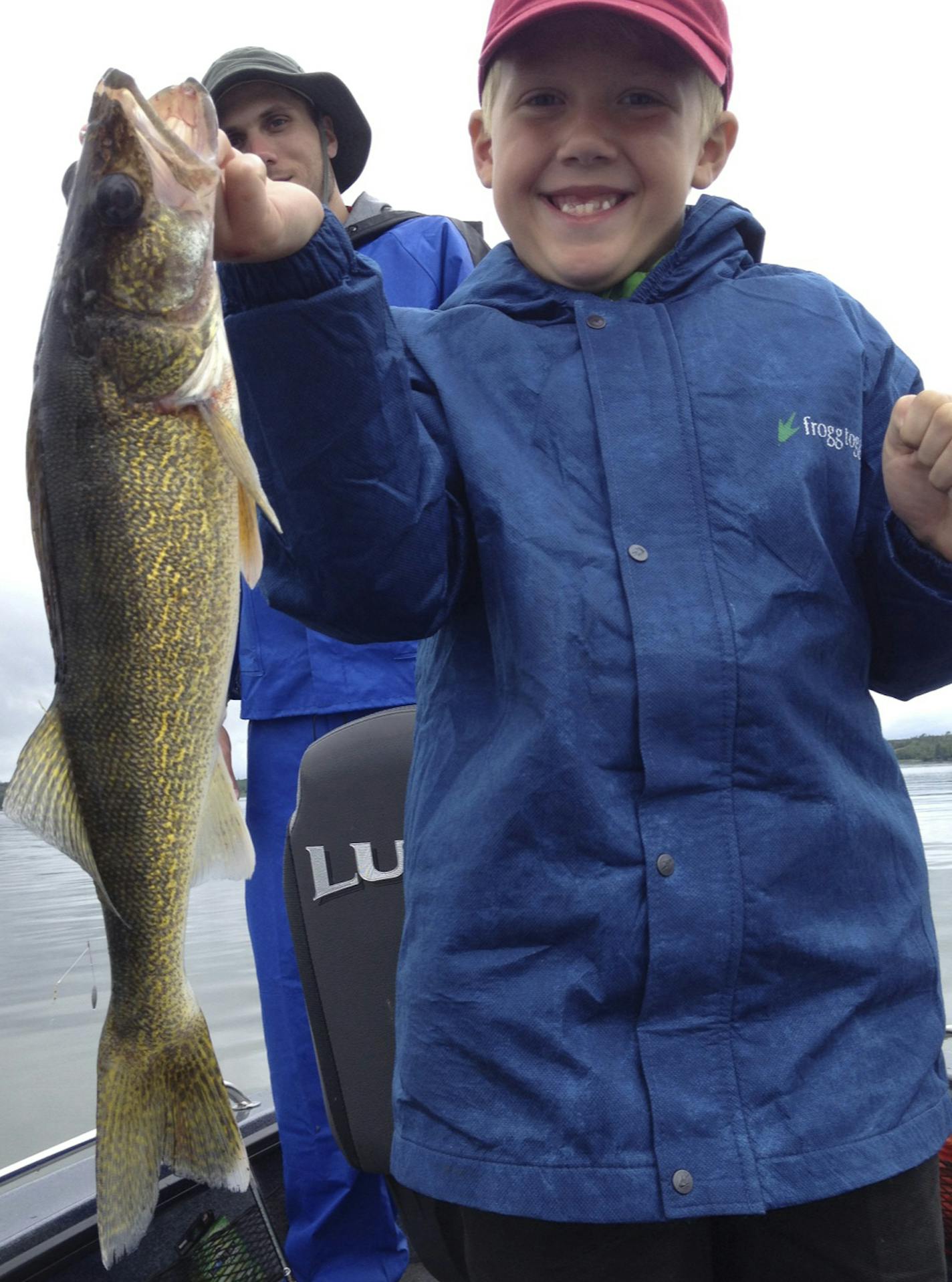 Seven-year-old Lucas Nelson of Minneapolis caught this 21- inch walleye last August on Lake of the Woods.