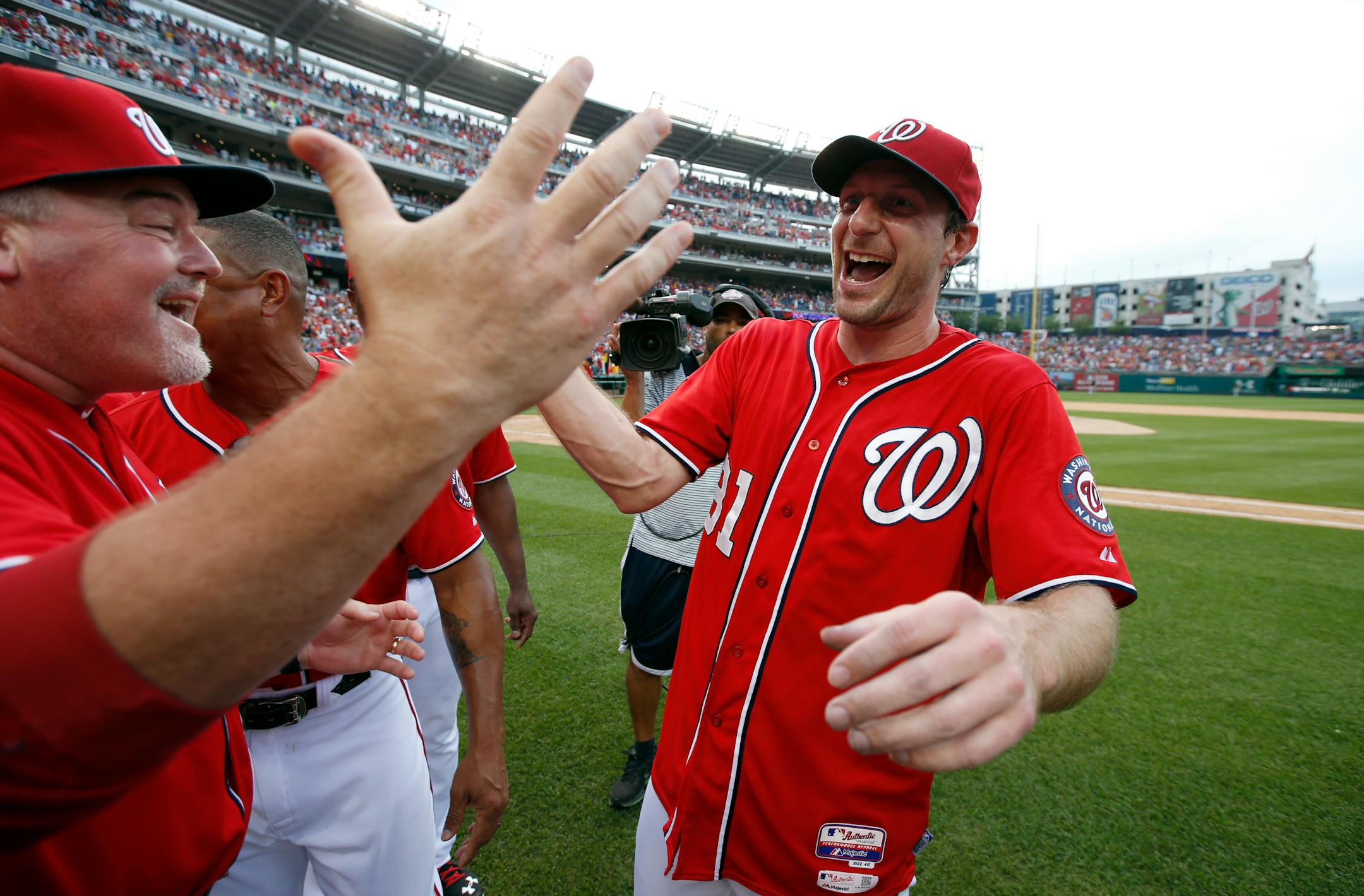 The Nationals’ Max Scherzer got to celebrate a no-hitter — but not a perfect game — after his dominant outing against the Pirates on Saturday. The no-hitter came after his one-hit, 16-strike effort in his previous start.