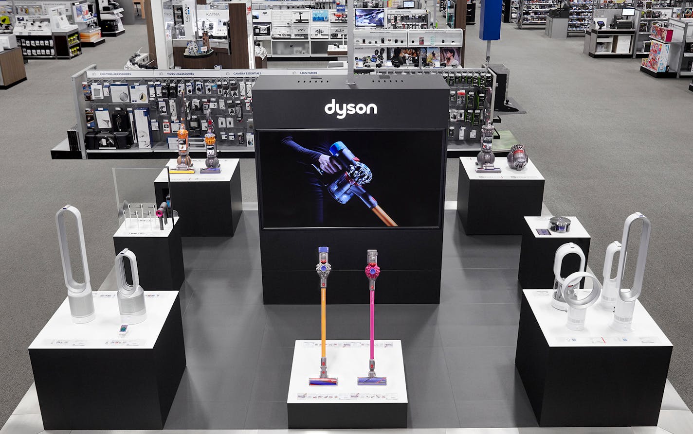 Best Buy is rolling out Dyson Demo Experiences, dedicated spaces where customers can try out the products, to 90 stores.
Best Buy