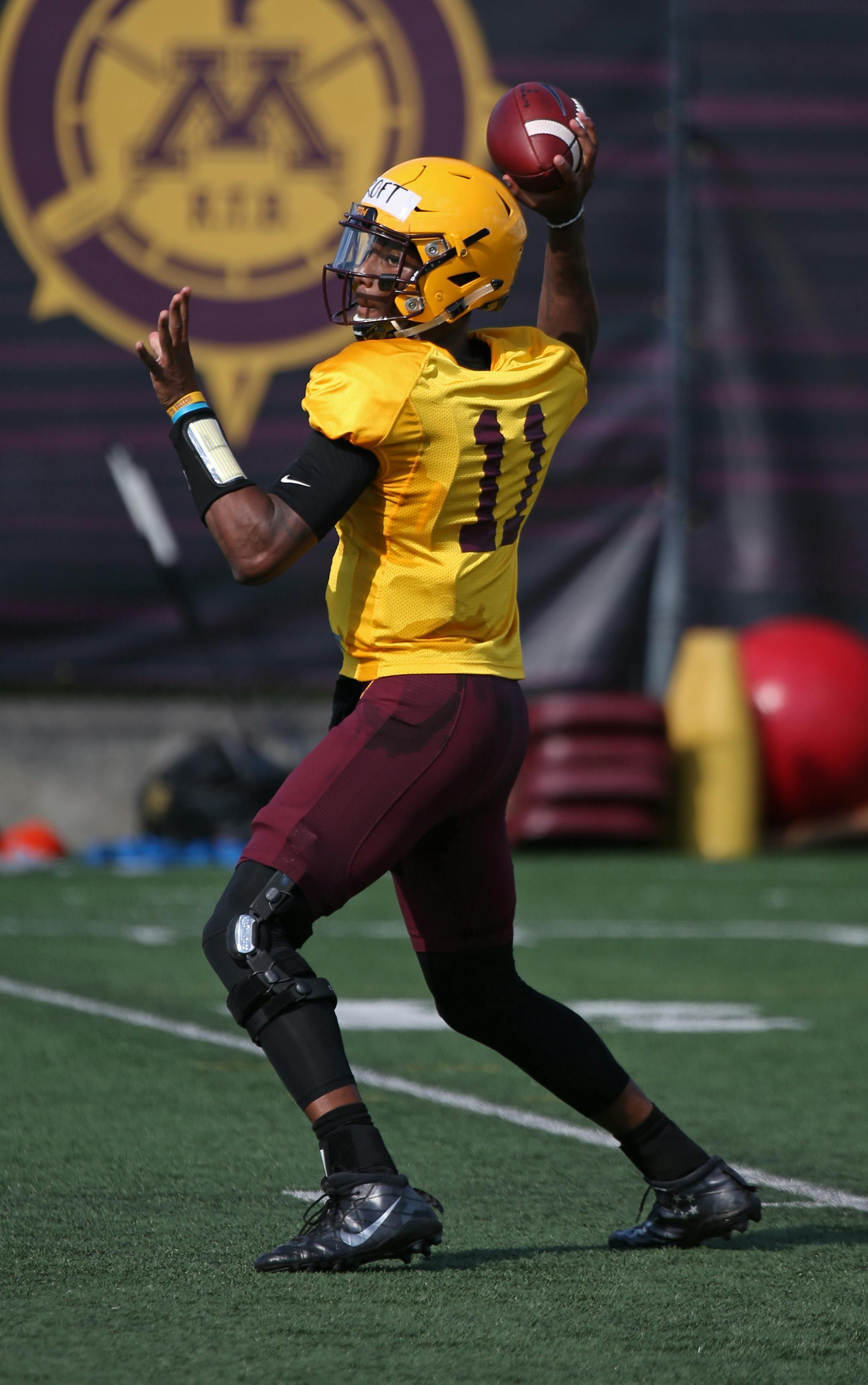 Gophers quarterback Demry Croft is competing with Conor Rhoda to become the starting quarterback.