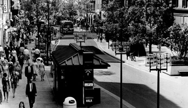 The first Nicollet Mall, completed in 1967, was a haven for tourists, shoppers and downtown workers.